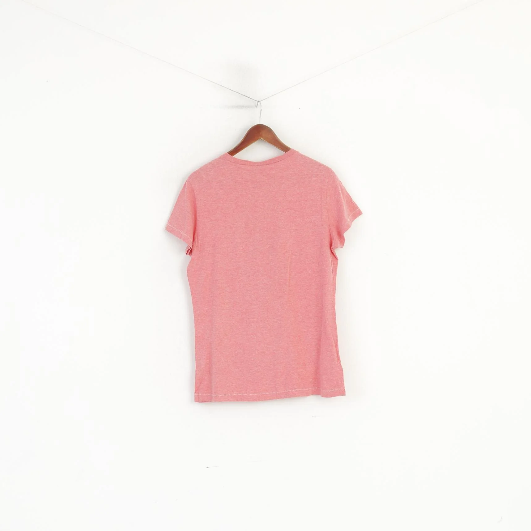 Replay Men L Shirt Pink Cotton Island Beauty Graphic Slim Fit Crew Neck Top - Image 6
