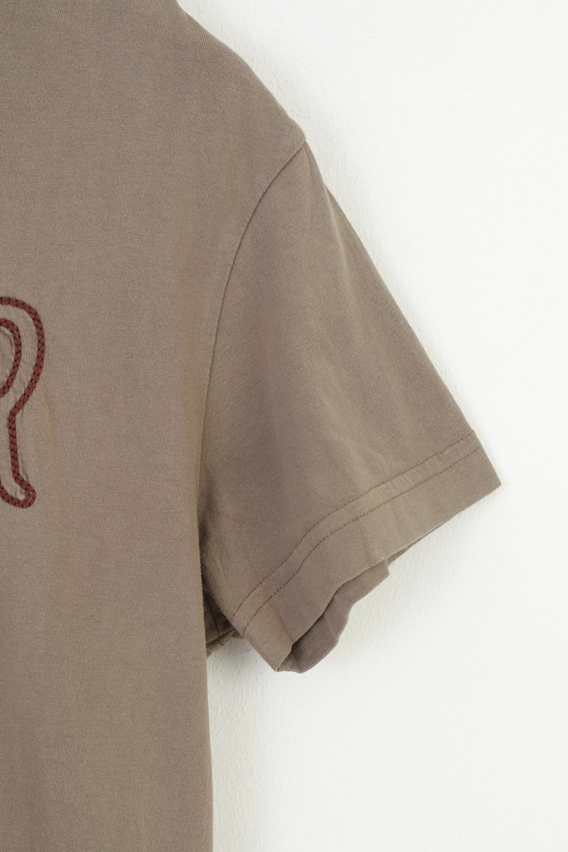 Replay Men M T-Shirt Cotton Short Sleeve Brown Tee Shirt Crew Neck Authentic Vintage Top - Image 3
