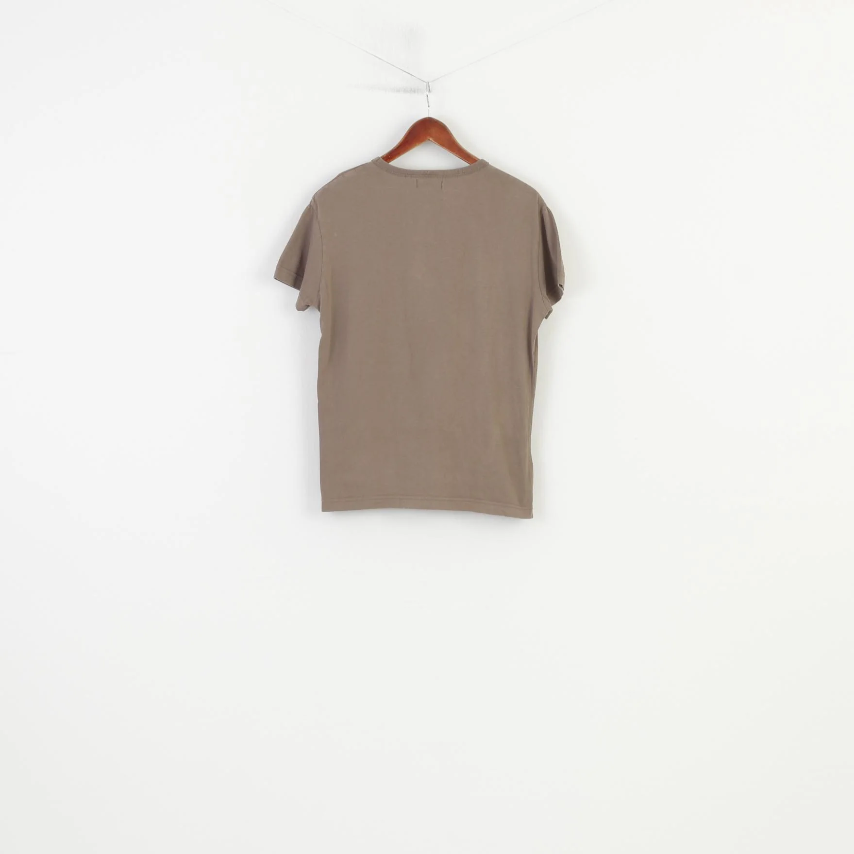Replay Men M T-Shirt Cotton Short Sleeve Brown Tee Shirt Crew Neck Authentic Vintage Top - Image 7