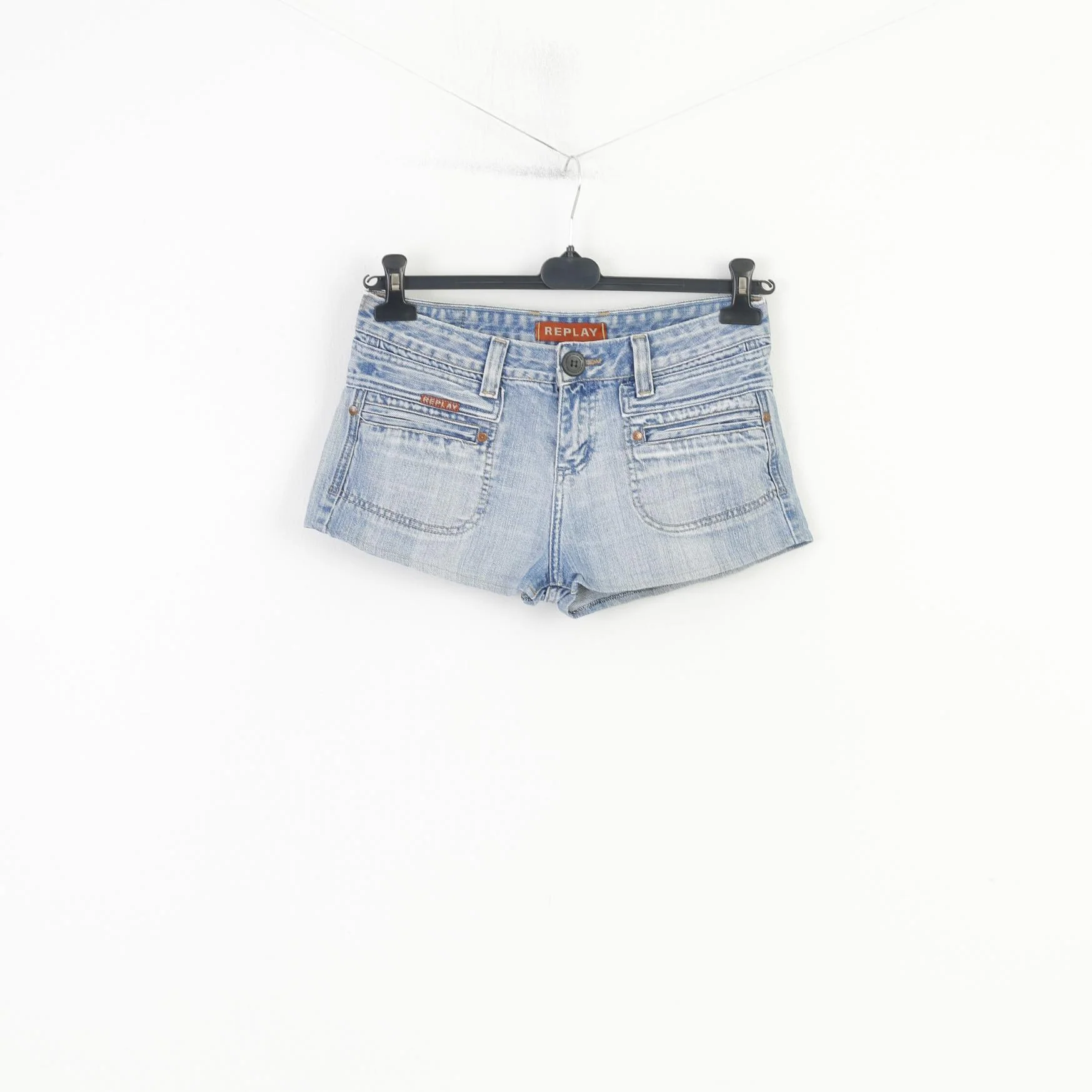 Replay Woman 30 Shorts Jeans Denim Summer Pockets Cotton Blue Pants