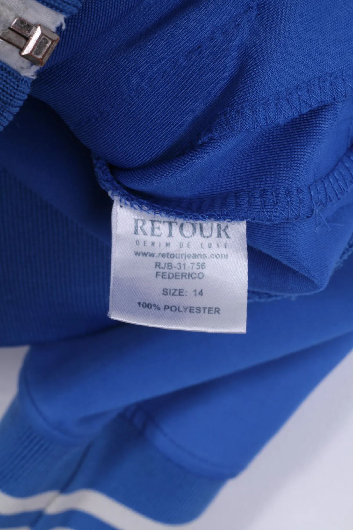 Retour Denim De Luxe Womens 14 XL Sweatshirt Full Zipper Light Blue Superheroes Sport - Image 5