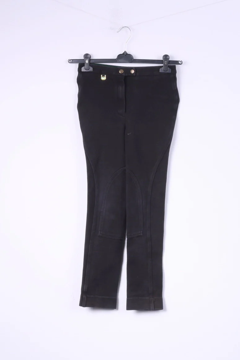 Rhinegold Girls 28 Trousers Child Regular Navy Cotton Lycra Horse Pants Jodhpurs