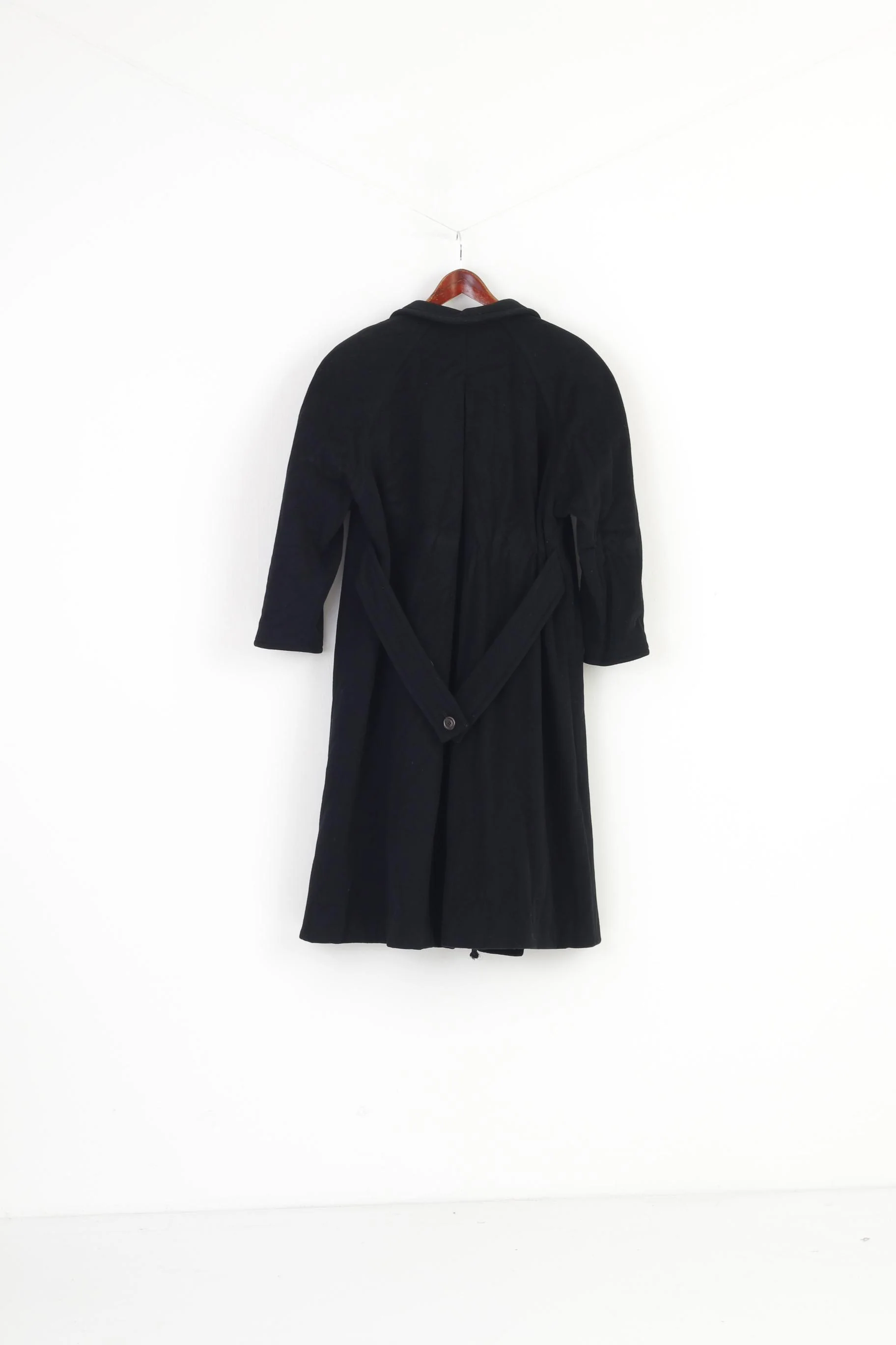 Richard Muller Petite Mademoiselle Woman M Coat Black Wool  Buttons West Germany Top - Image 7