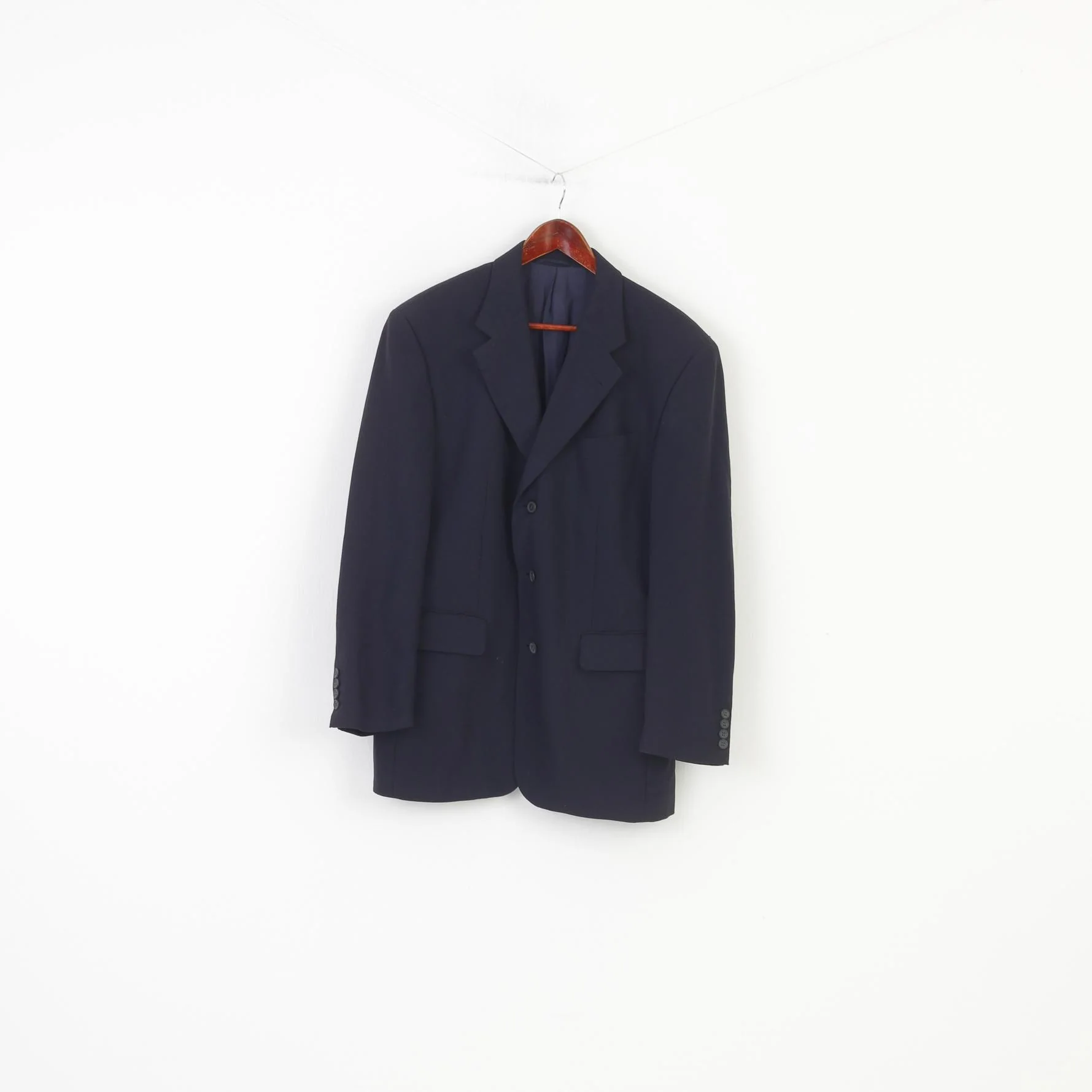 Ritex Men 52 Blazer Navy Wool Breasted Collar Elegant Bottoms Classic Switzerland Jacket