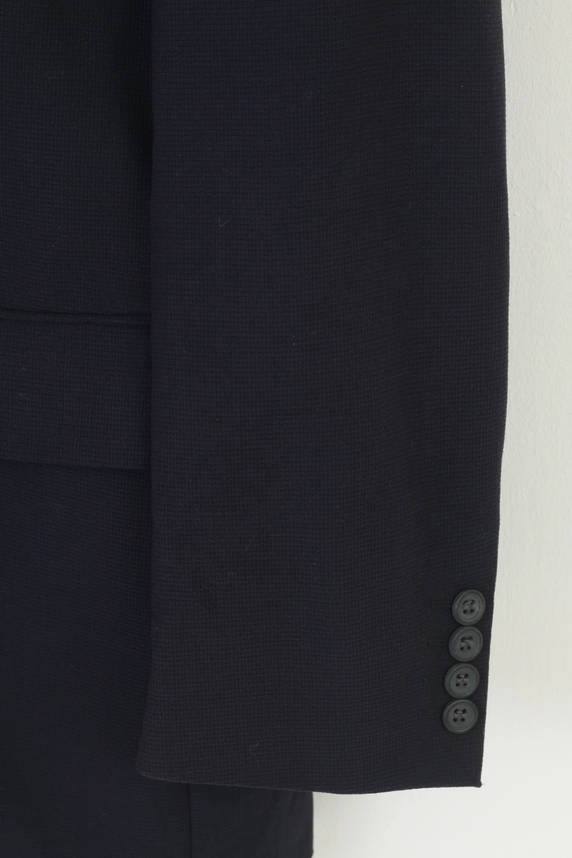 Ritex Men 52 Blazer Navy Wool Breasted Collar Elegant Bottoms Classic Switzerland Jacket - Image 3
