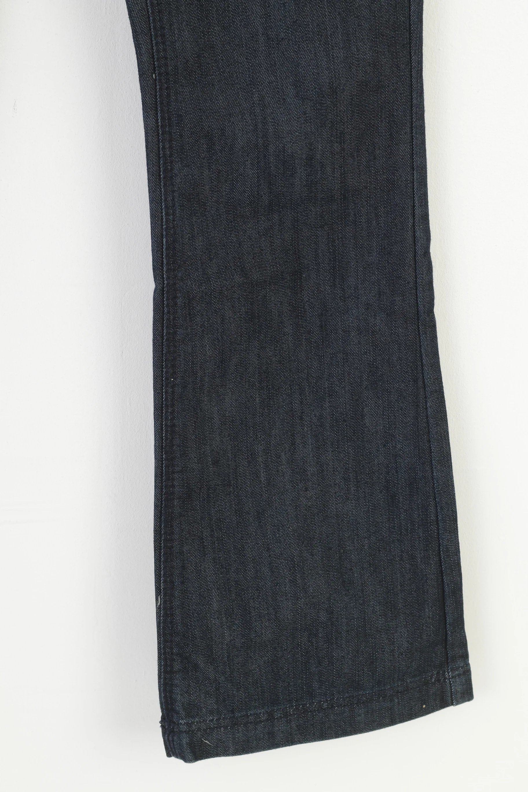 River Island Women 12 38 Jeans Trousers Navy Cotton  Gold Detailed  Original Pants - Image 3