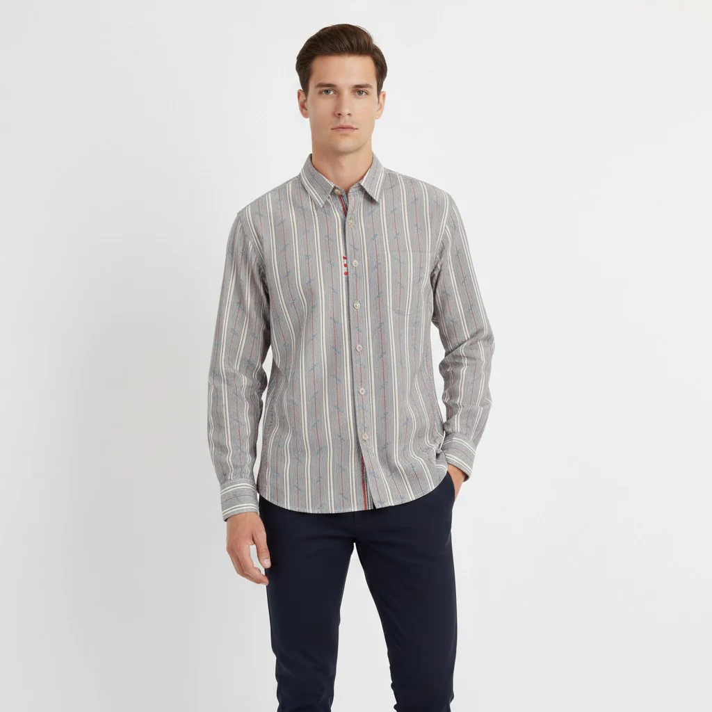 Robert Graham The Freshly Laundered Men M Casual Shirt Multi Striped Cotton Top