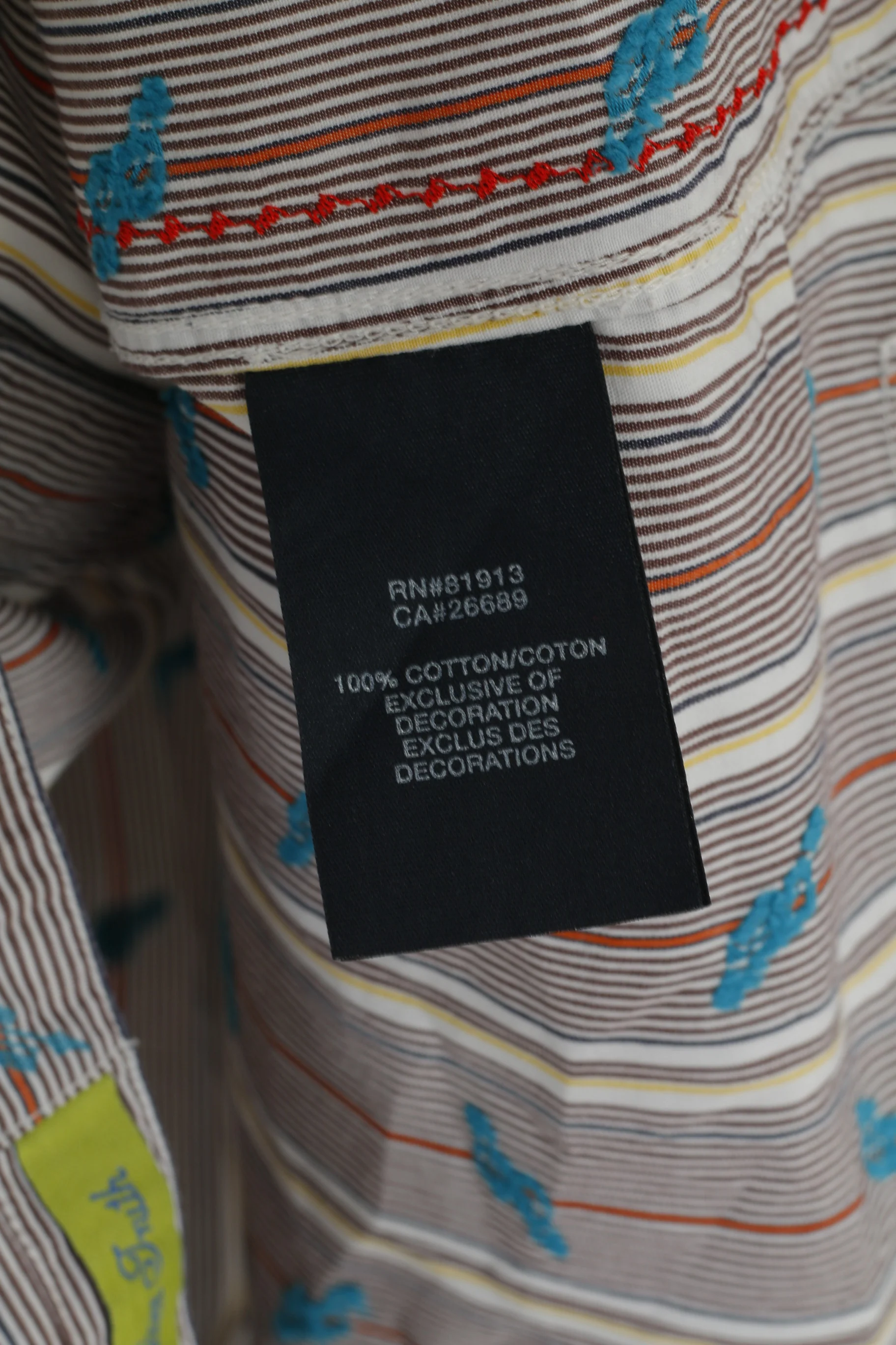 Robert Graham The Freshly Laundered Men M Casual Shirt Multi Striped Cotton Top - Image 7