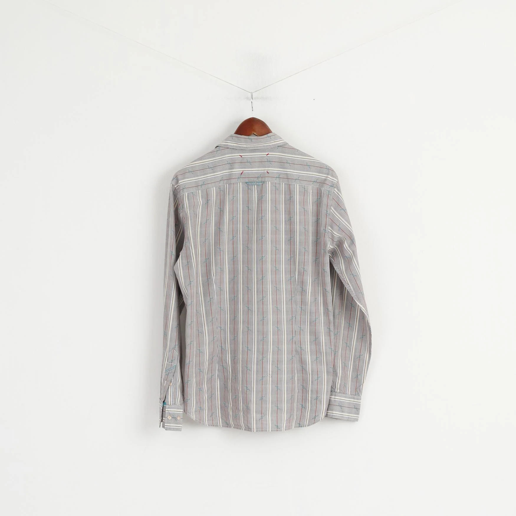 Robert Graham The Freshly Laundered Men M Casual Shirt Multi Striped Cotton Top - Image 8