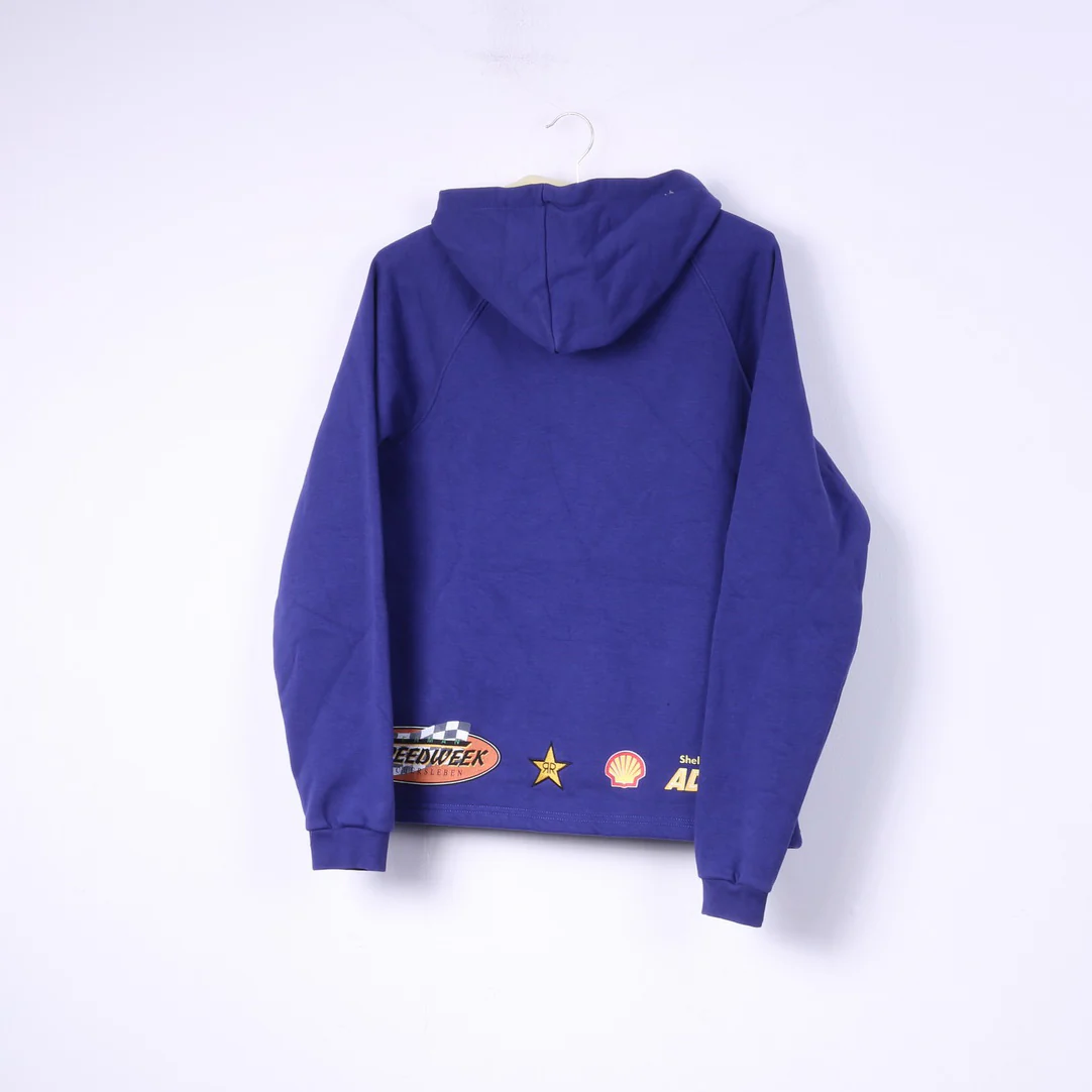 Rockstar Energy Drink Women M Sweatshirt Purple Graphic Hooded Full Zipper Top - Image 7