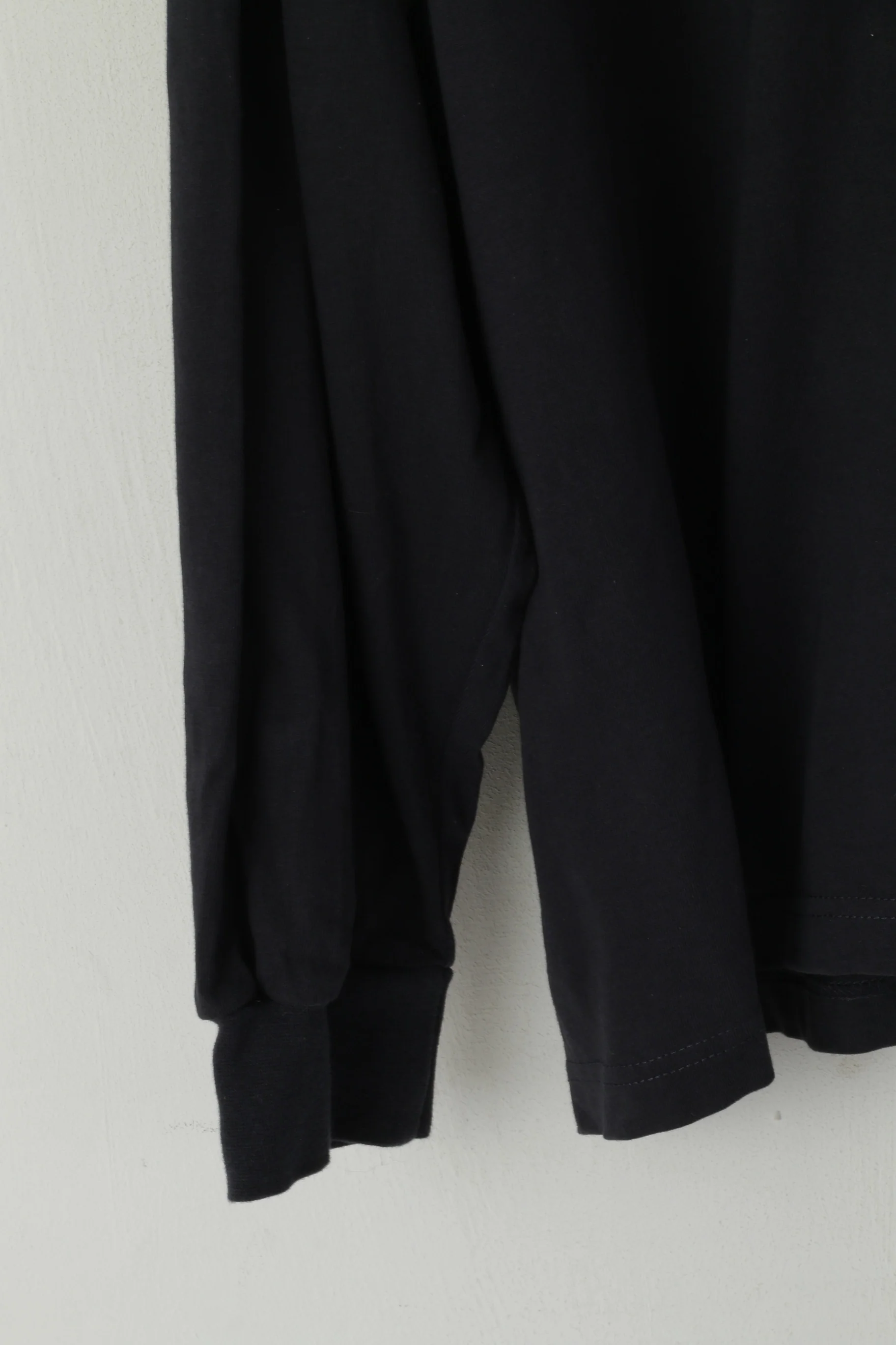 Roger Kent Men 62 XXL Polo Shirt Navy Cotton Vintage Pocket Long Sleeve Top - Image 4