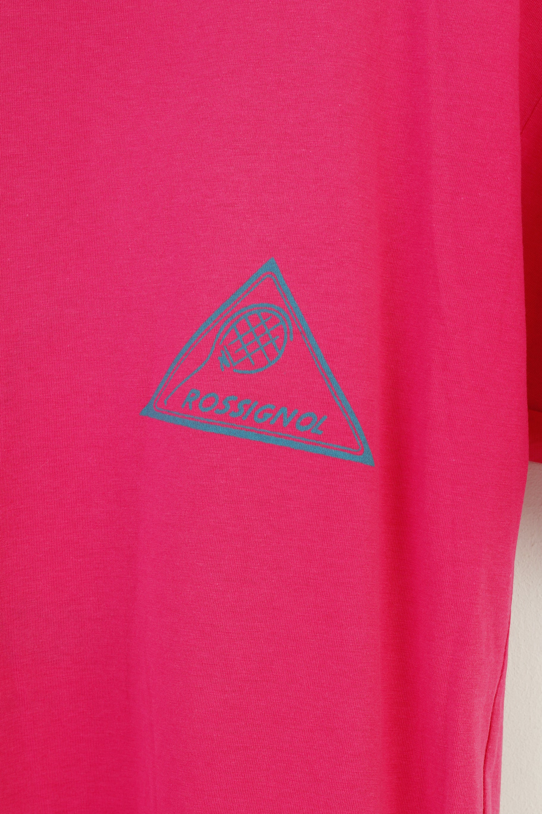 Rossignol Sportline Men S T-Shirt Cotton Pink Slin Fit Sportswear Vintage Top - Image 4