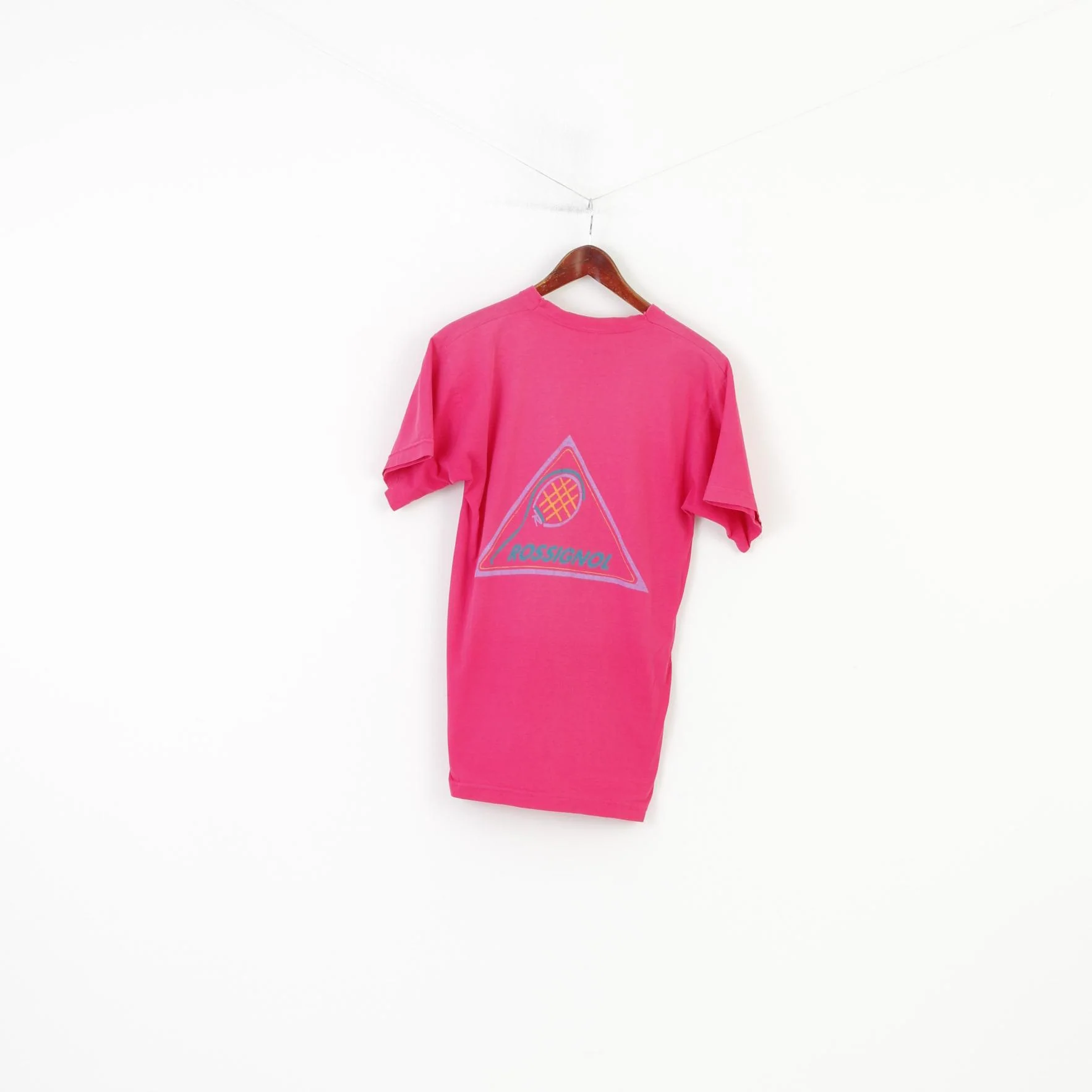 Rossignol Sportline Men S T-Shirt Cotton Pink Slin Fit Sportswear Vintage Top - Image 8