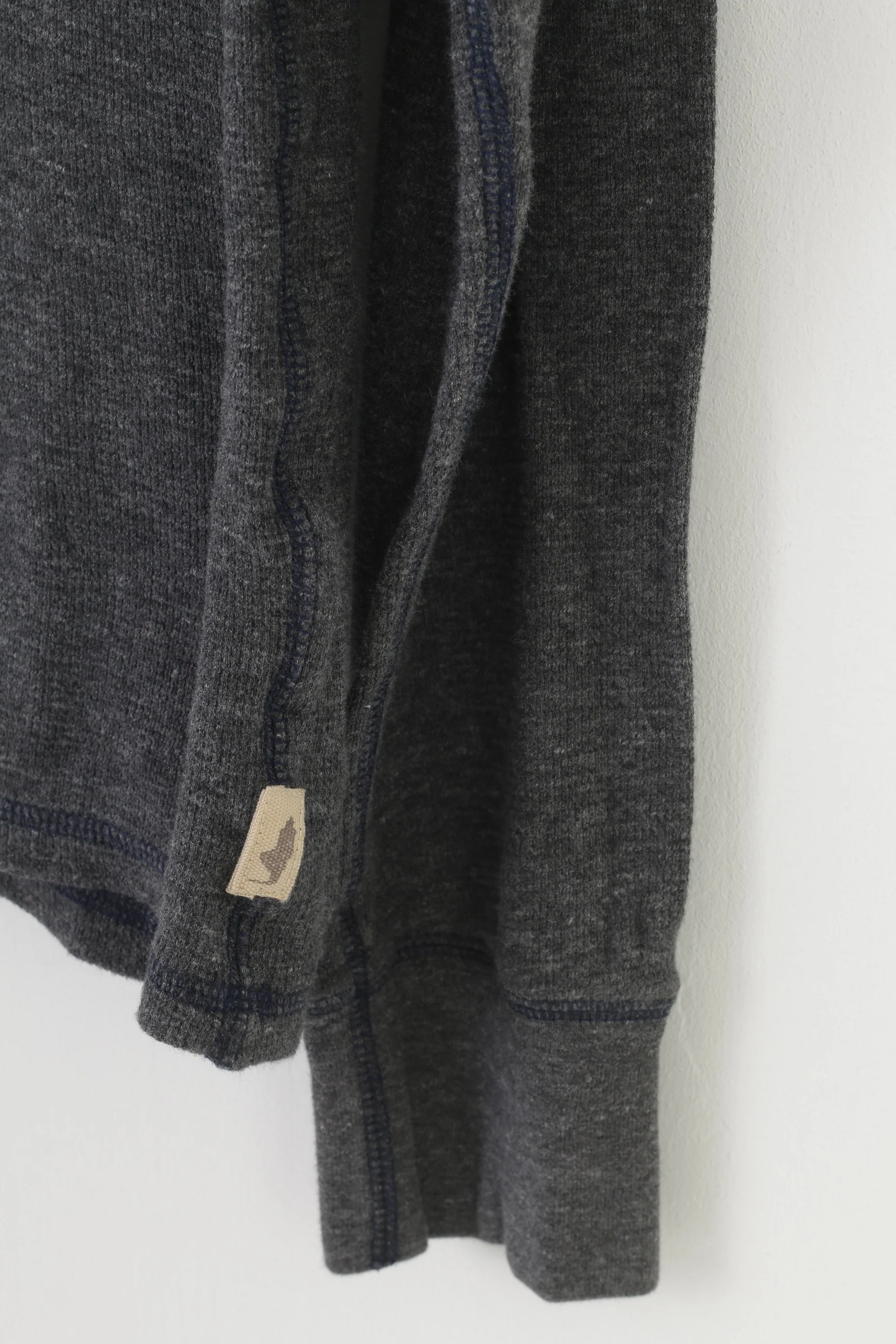 Rugged & Refined Men L Longsleeve Navy Authentic Cotton Vintage Stretch Top - Image 3