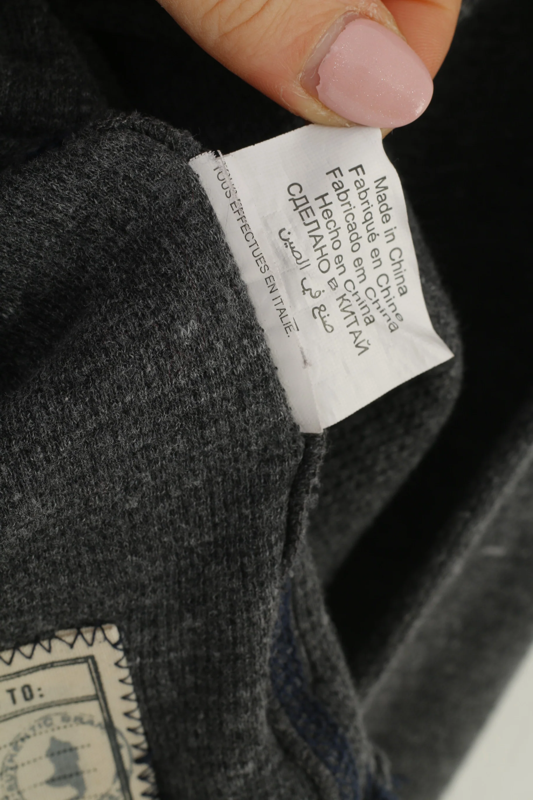 Rugged & Refined Men L Longsleeve Navy Authentic Cotton Vintage Stretch Top - Image 5