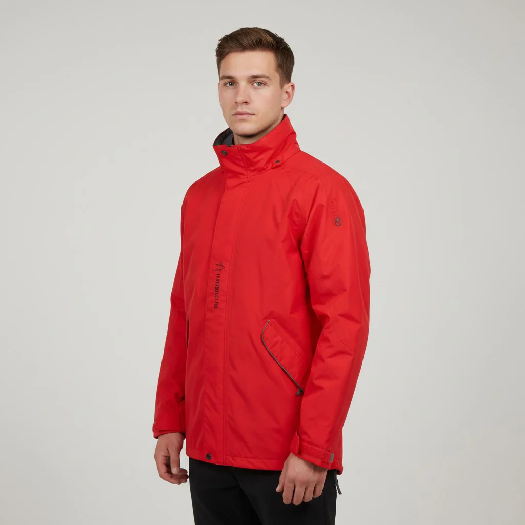 Rukka Men M Jacket Red Lightweight Full Zipper Holzbau AG Sportswear Outdoor Top