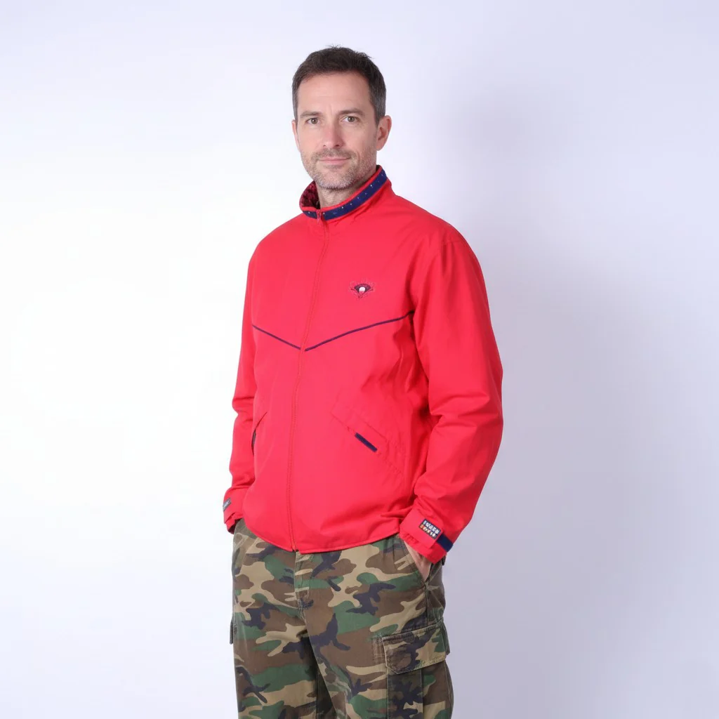 Rukka Mens M Jacket Red Nylon Gore-Tex Zip Up Lightweight Retro Top