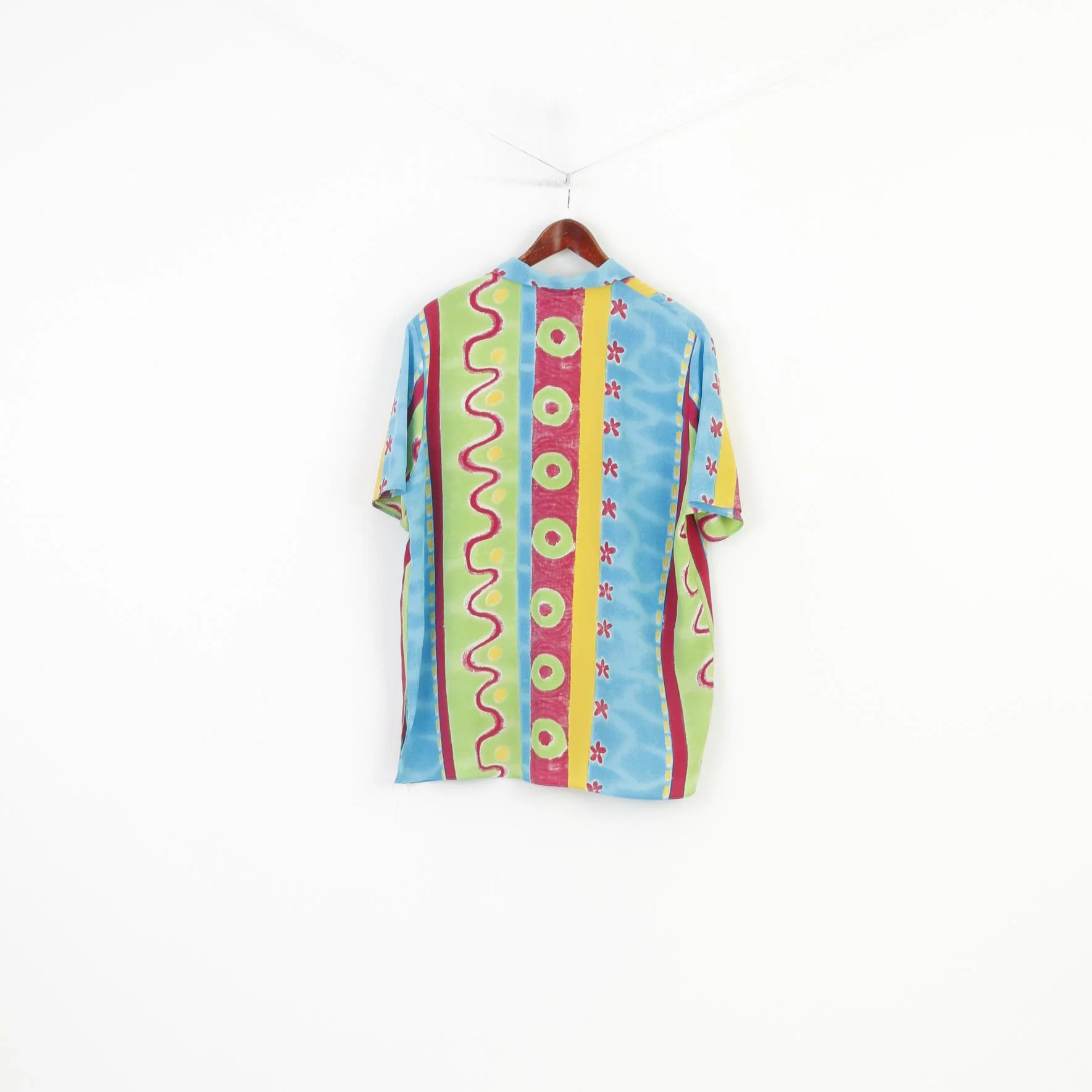 Rumours Women 20 2XL Casual Shirt Multi Short Sleeve Vintage Flowers Collar Bottoms Top - Image 7