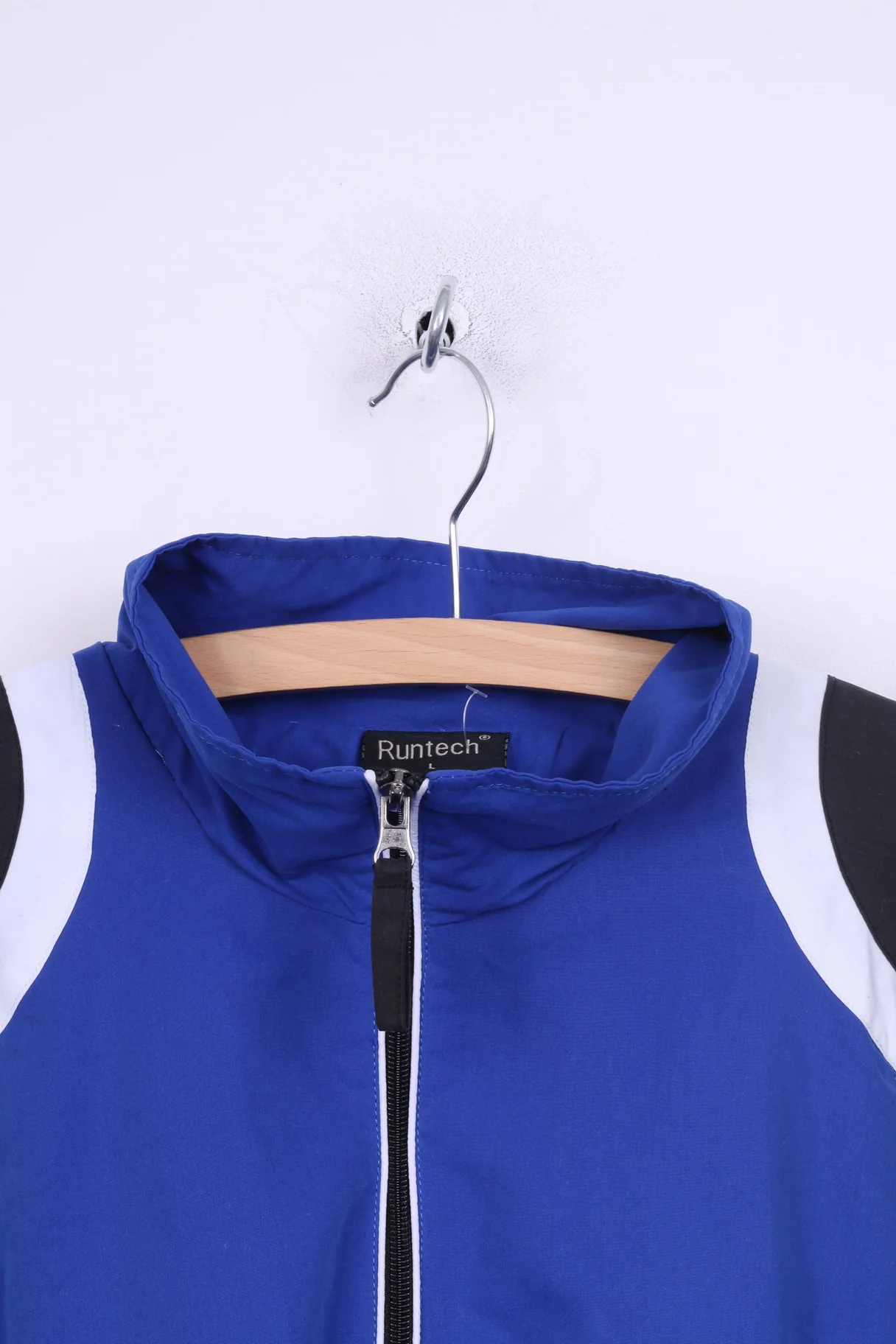 Runtech Mens L Track Top Jacket Blue Full Zipper - Image 2