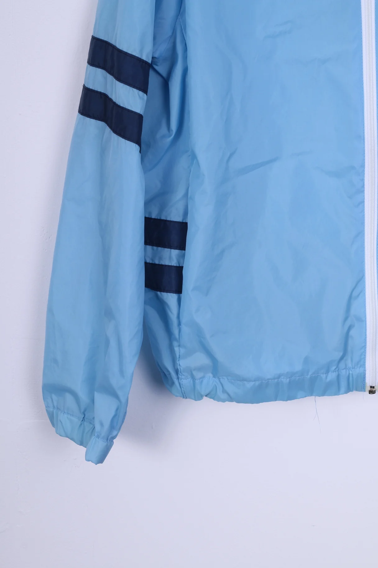 RYON Mens S Track Top Jacket Nylon Blue Waterproof Vintage - Image 3