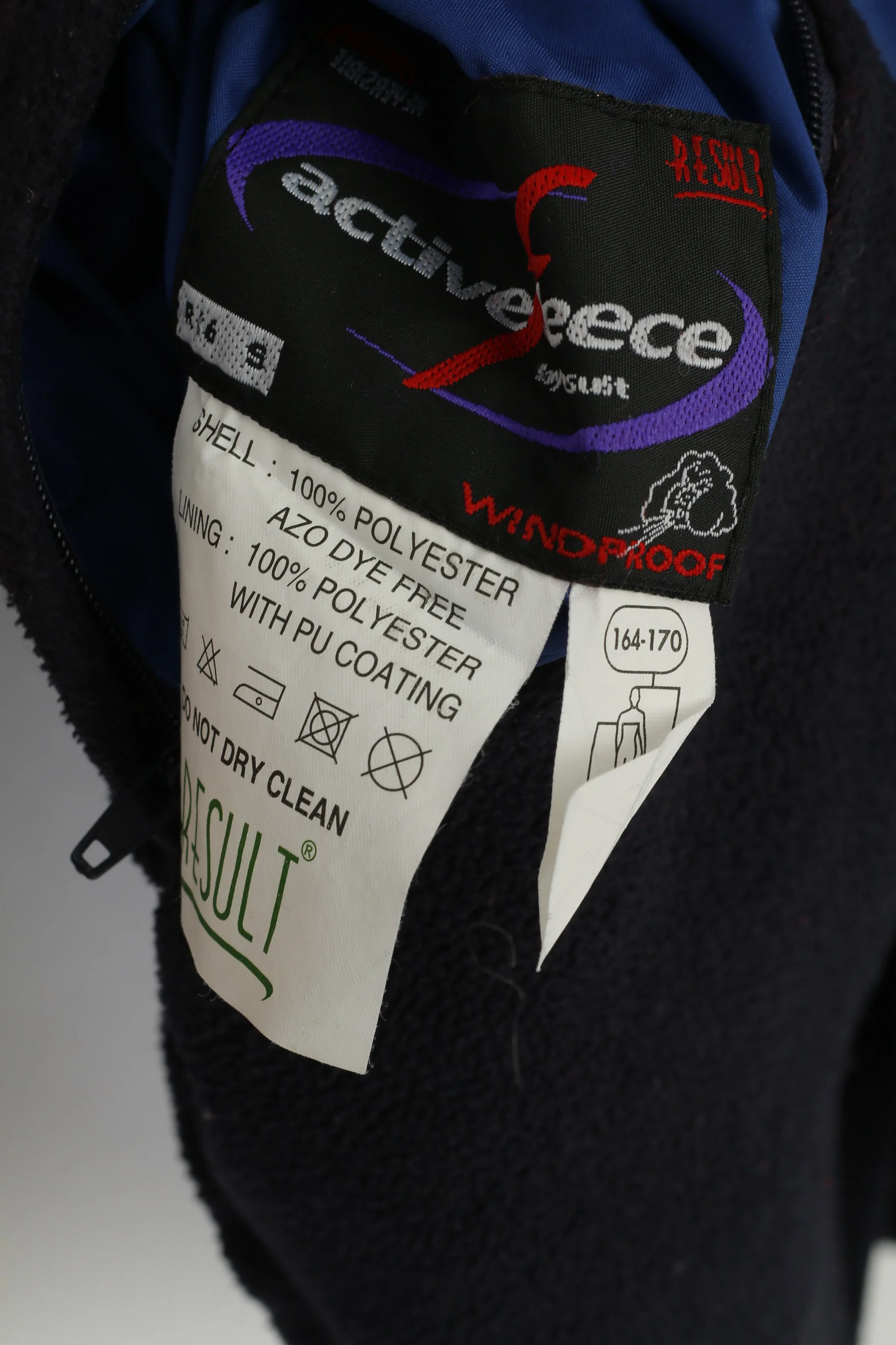 Active Fleece by Resust Men S Jacket Navy Windproof 2005 Wheel Chair Double Sided Top - Image 4