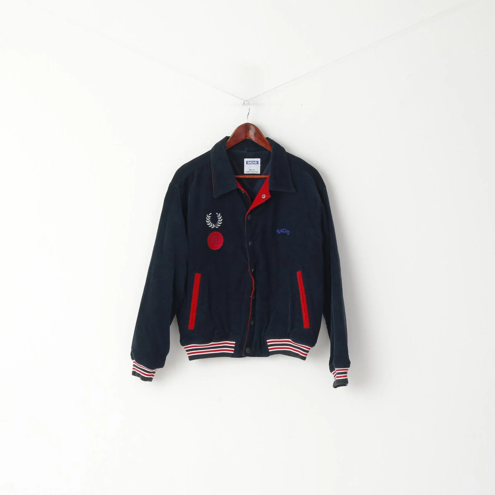Sachs Men XS Jacket Navy Cotton Bomber Automotive 2000 Future Engine Padded Top - Image 2