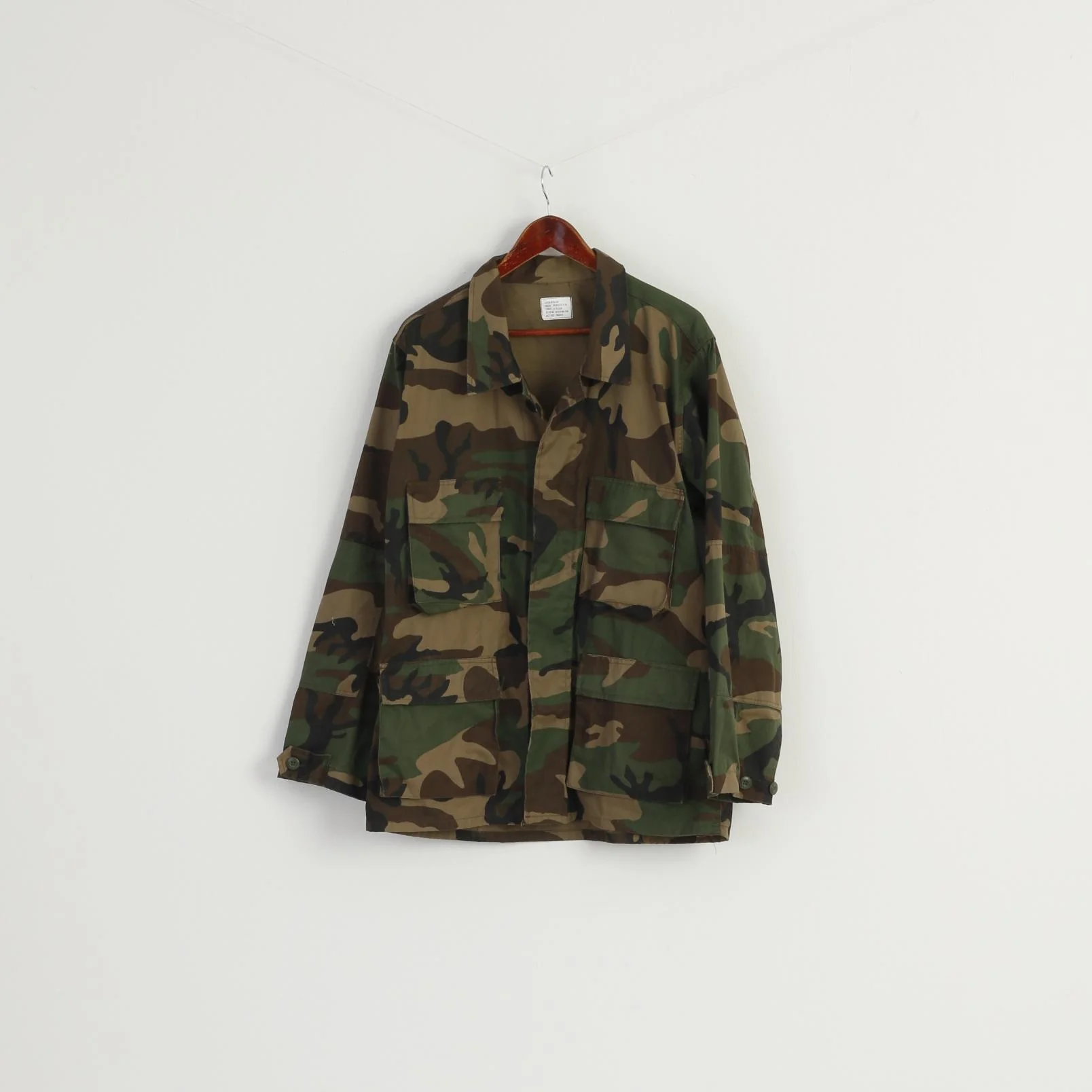 Fostex Garments Men L Jacket Green Cotton Military Army Camo Nato Top - Image 2