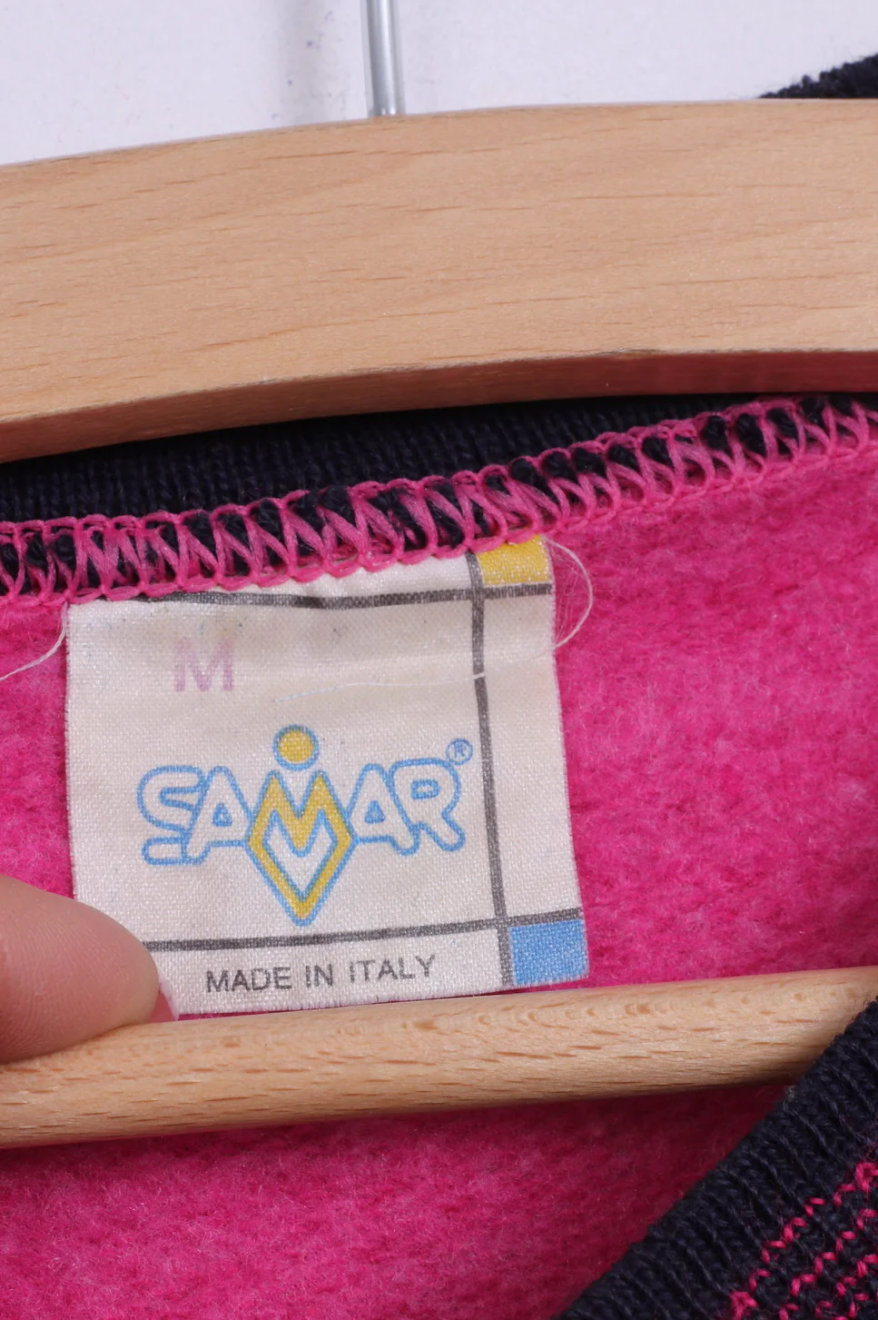 Samar Womens M Jumper Pink Pan Point Coffe Italy Sweater - Image 4