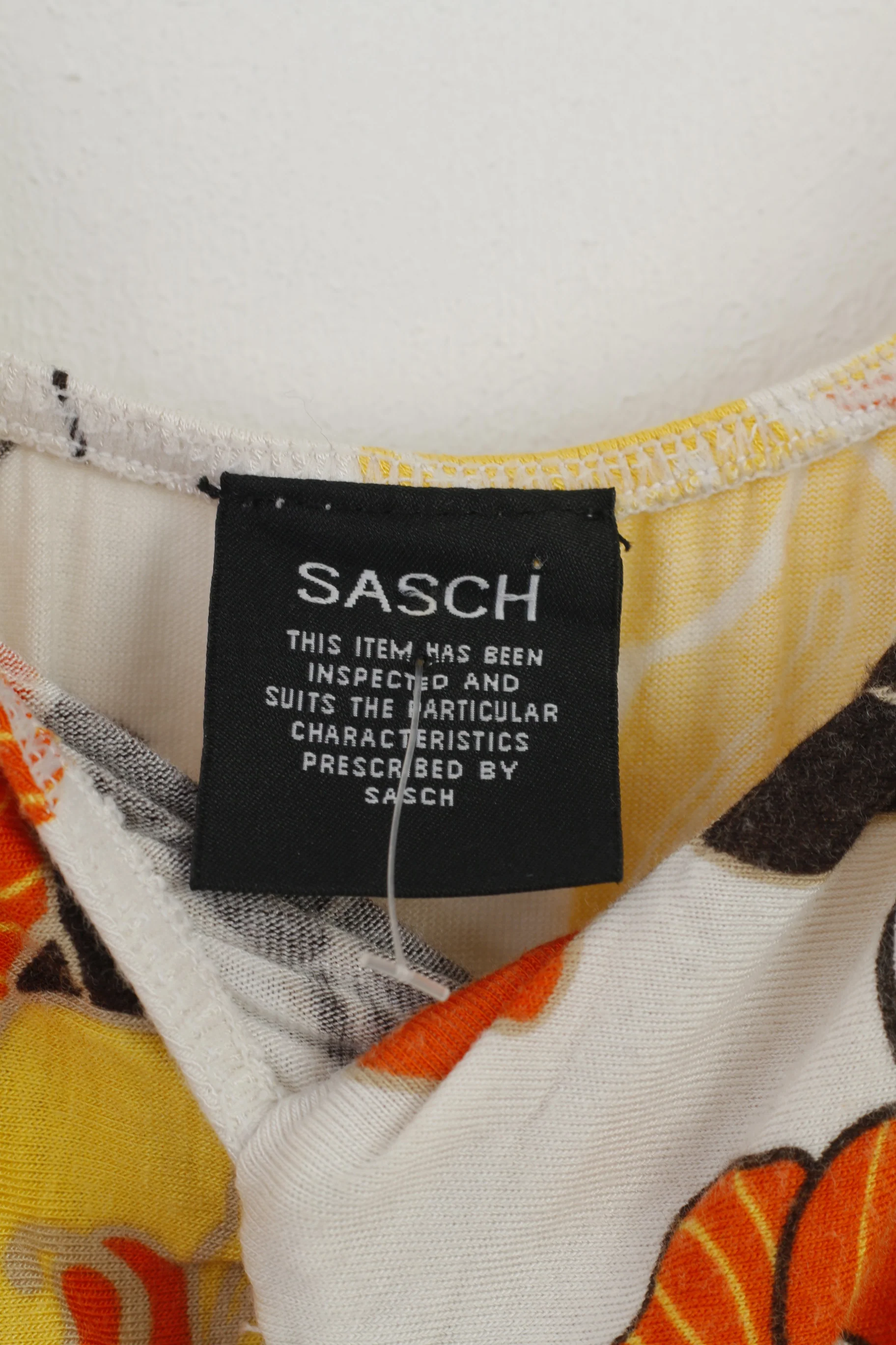 Sasch Women M Dress Flower Print White Beach Summer White V Neck Mini  Stretch Top - Image 4