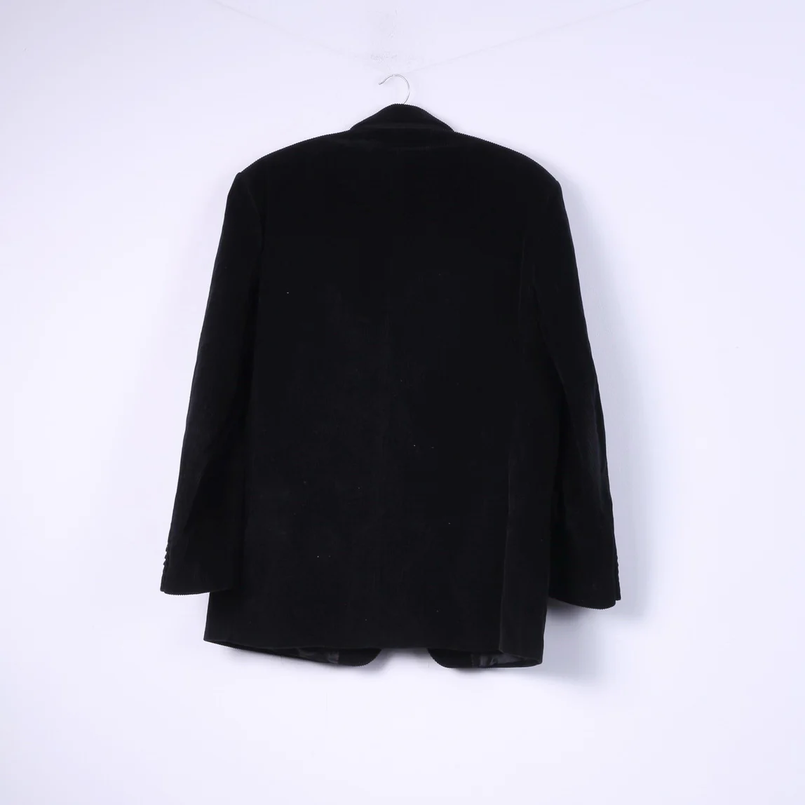 Scarlett London Mens 42 R Blazer Corduroy Black Single Breasted Top Cotton - Image 6