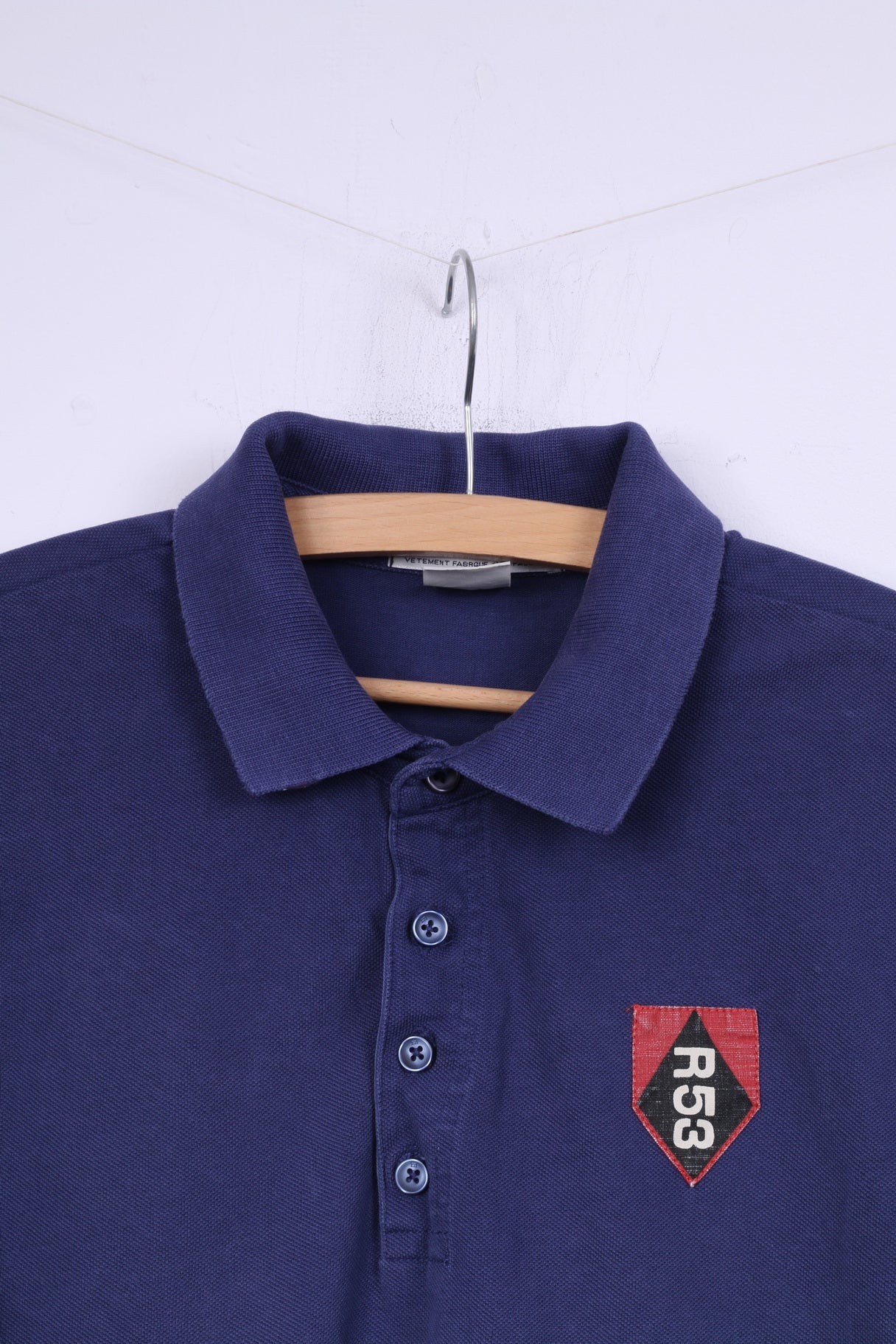 Scotch Mens M Polo Shirt Navy Buttons Detailed Short Sleeve Top - Image 2
