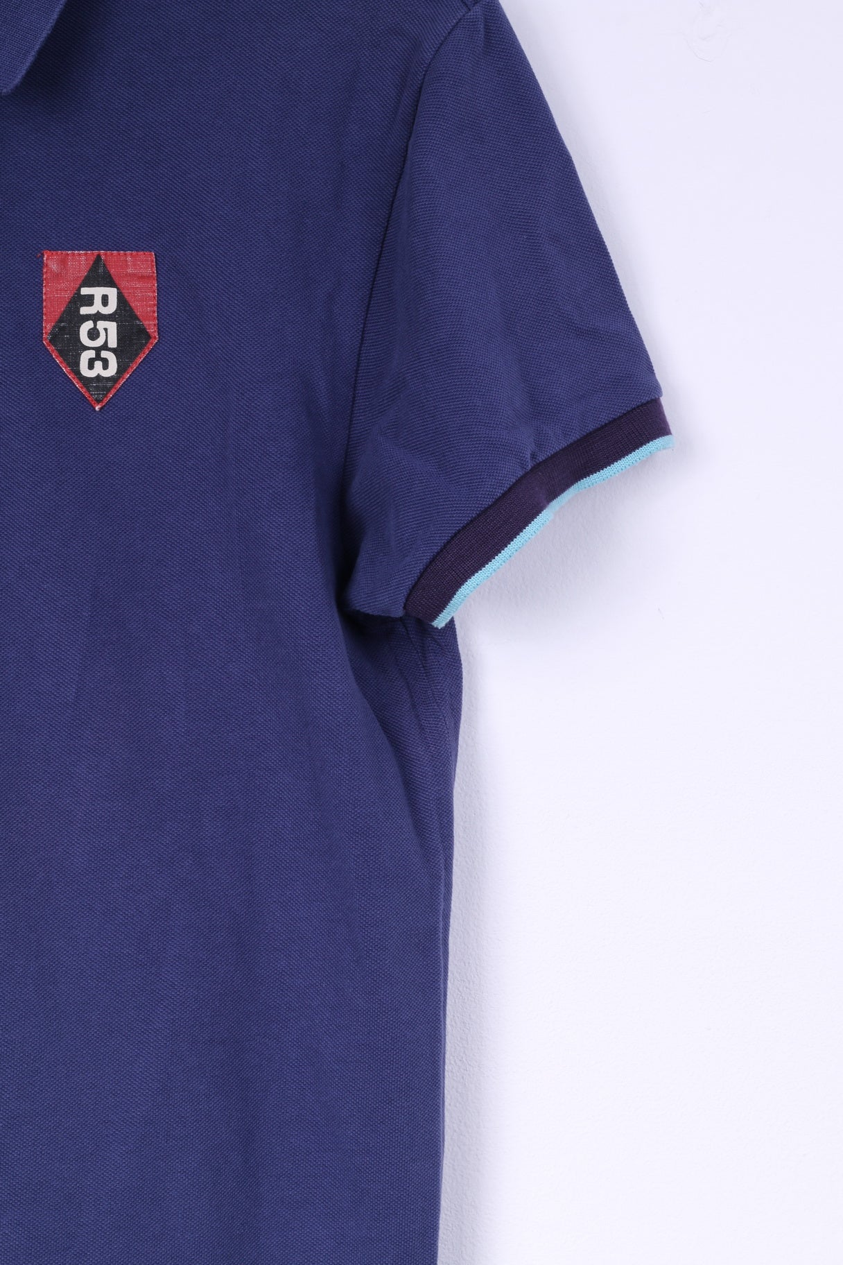 Scotch Mens M Polo Shirt Navy Buttons Detailed Short Sleeve Top - Image 3
