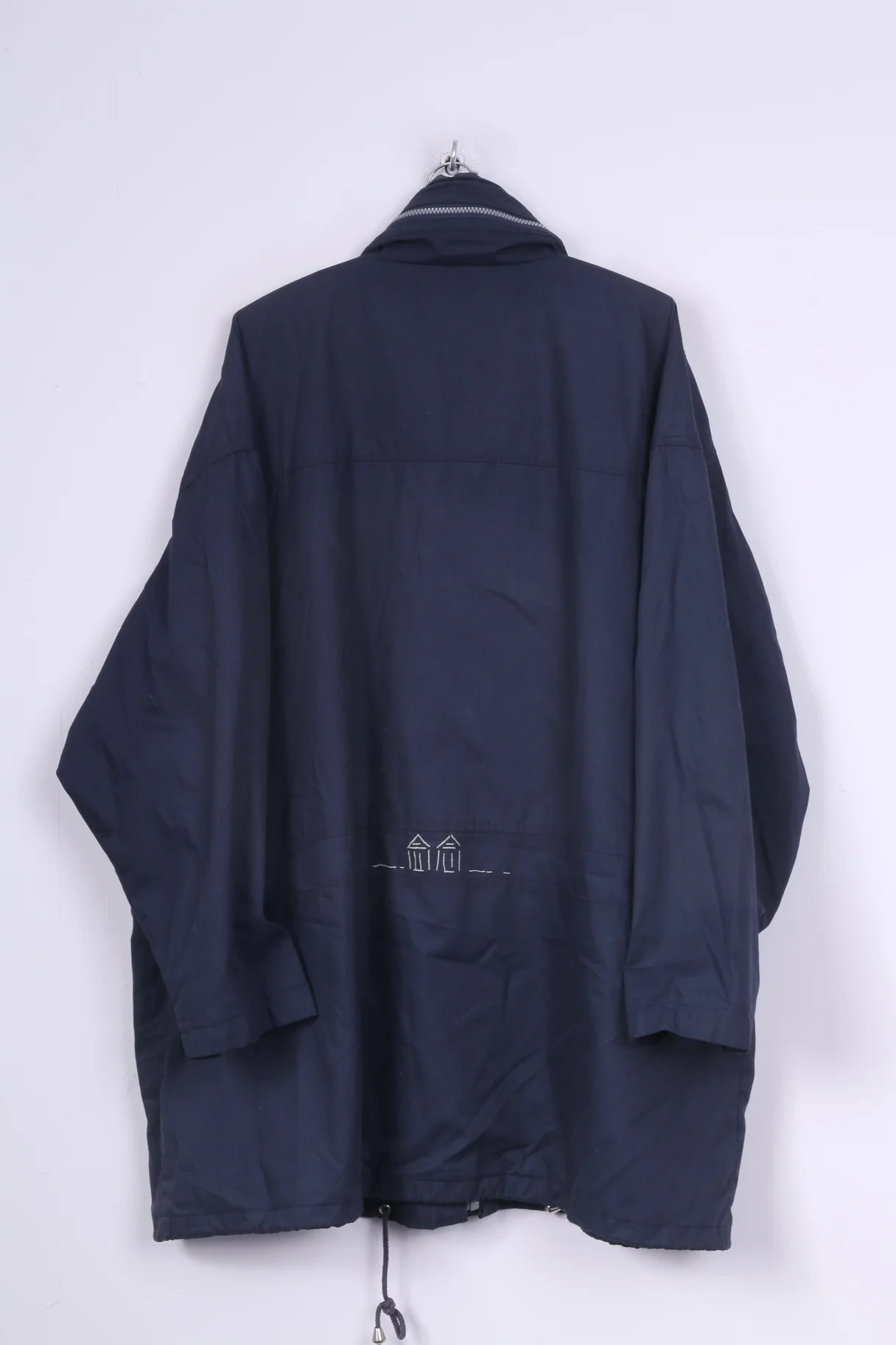 Senza Nome Womens 4XL Lightweight Jacket Navy Full Zipper Pocket Hidden Hood Big Size - Image 6