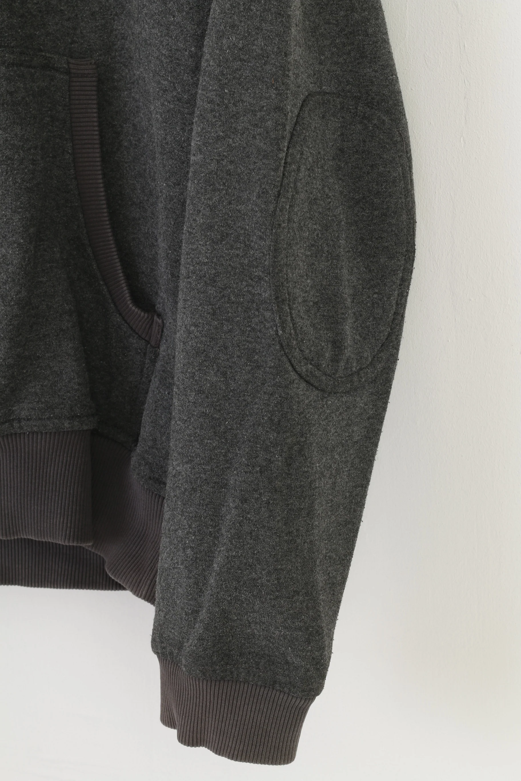 Sergio Tacchini Men S Sweatshirt Grey Hoodie Cotton Pads Zip Neck Vintage Top - Image 3