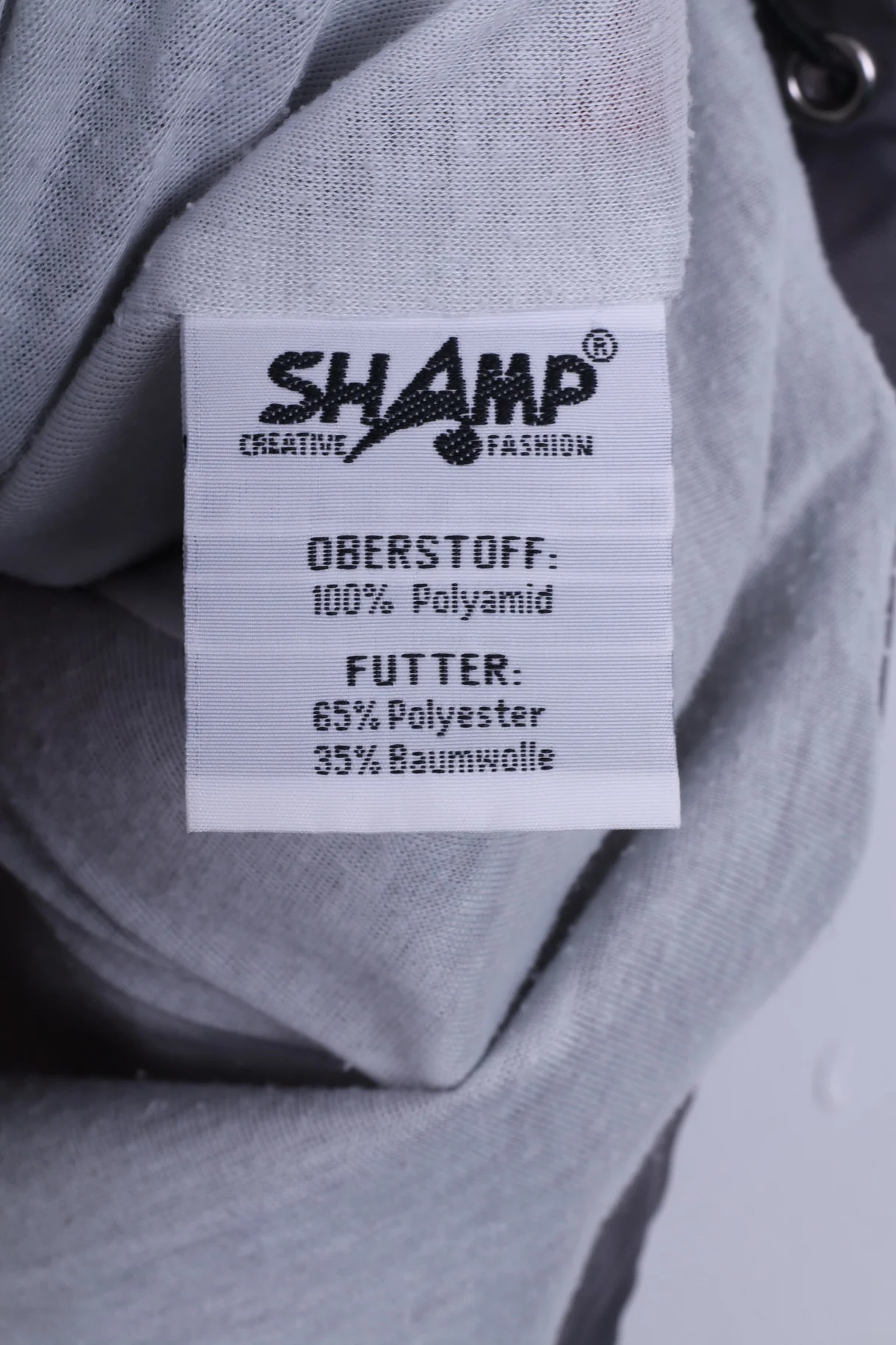 Shamp Mens M Rain Jacket Nylon Grey Lightweight Full Zipper Hidden Hood Unisex - Image 5