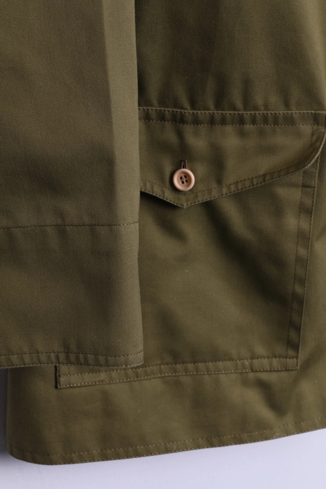Simpson Womens 48 XL Casual Shirt Khaki Military Army France Pockets Top - Image 2