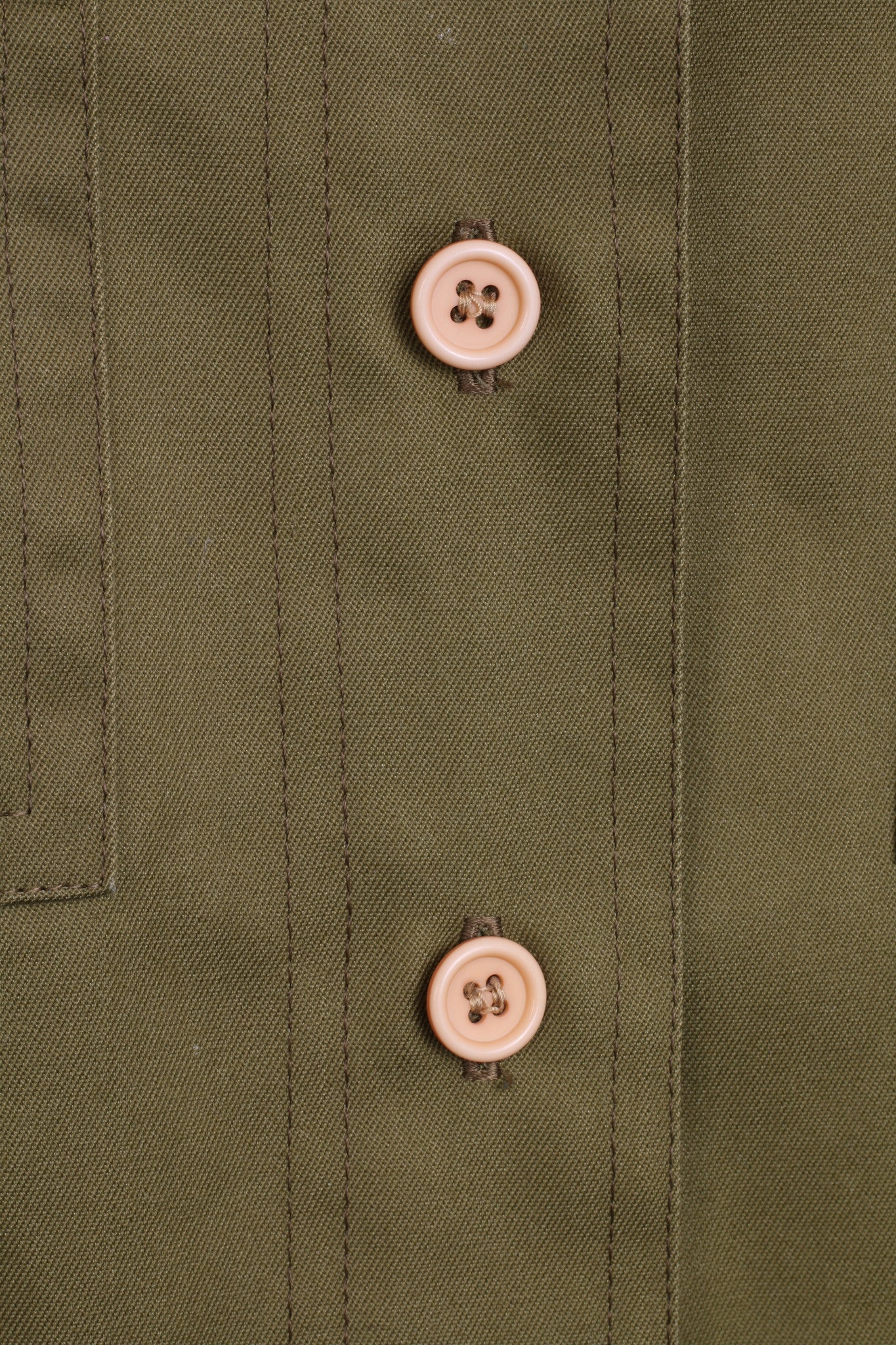 Simpson Womens 48 XL Casual Shirt Khaki Military Army France Pockets Top - Image 4