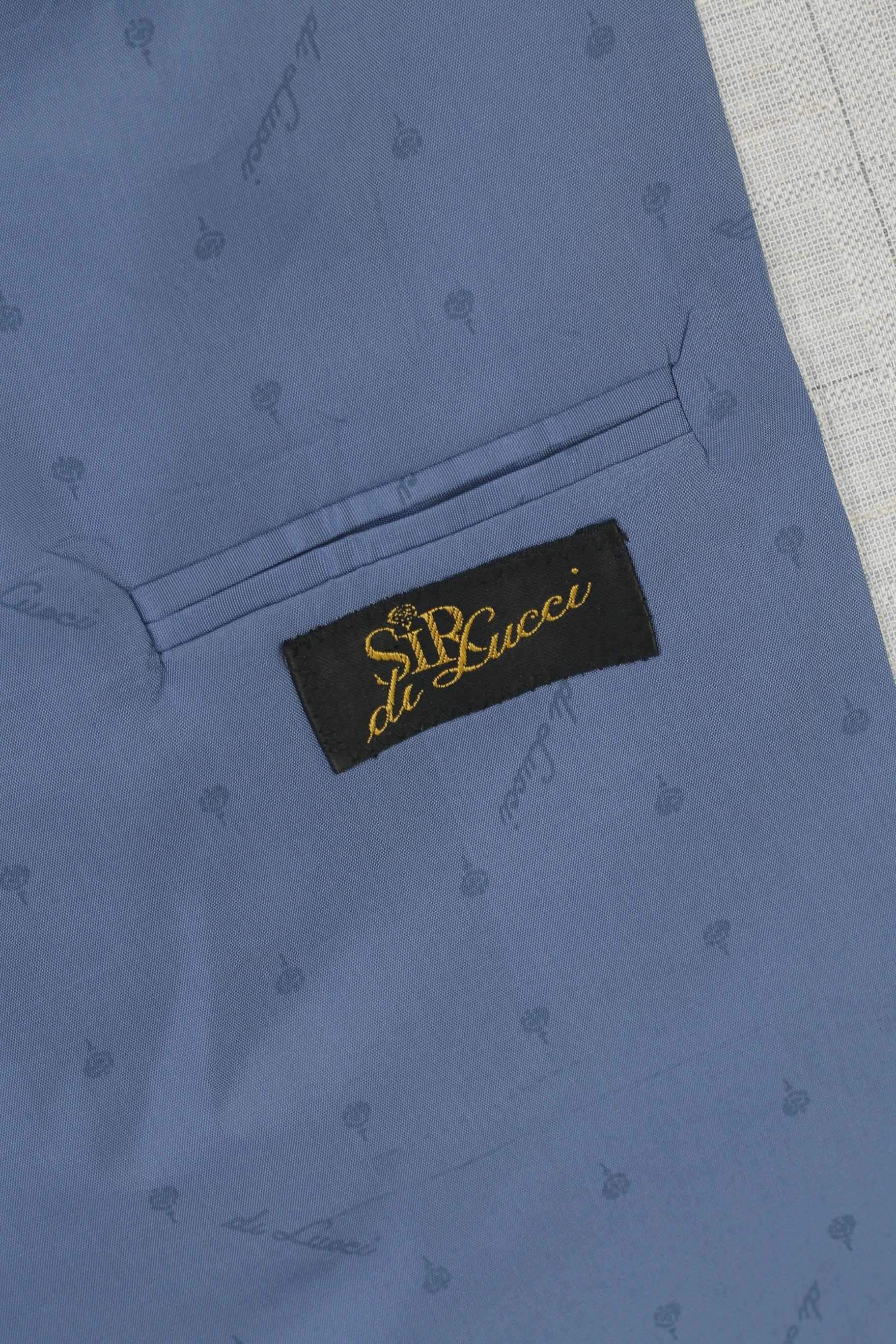 SIR di Lucci Men 55 42 Blazer Grey Check Wool Linen Detailed Single Breasted Jacket - Image 5