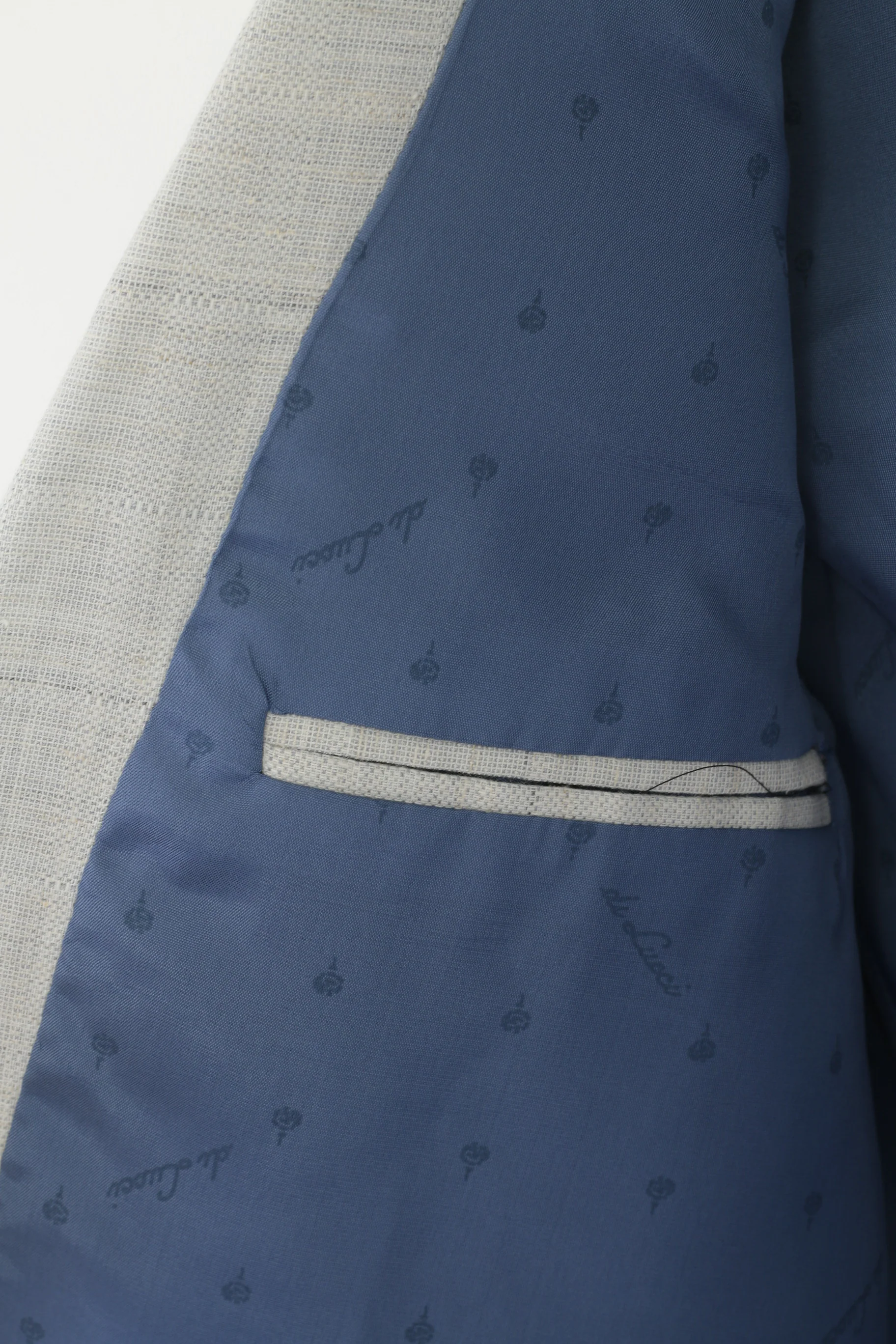 SIR di Lucci Men 55 42 Blazer Grey Check Wool Linen Detailed Single Breasted Jacket - Image 7