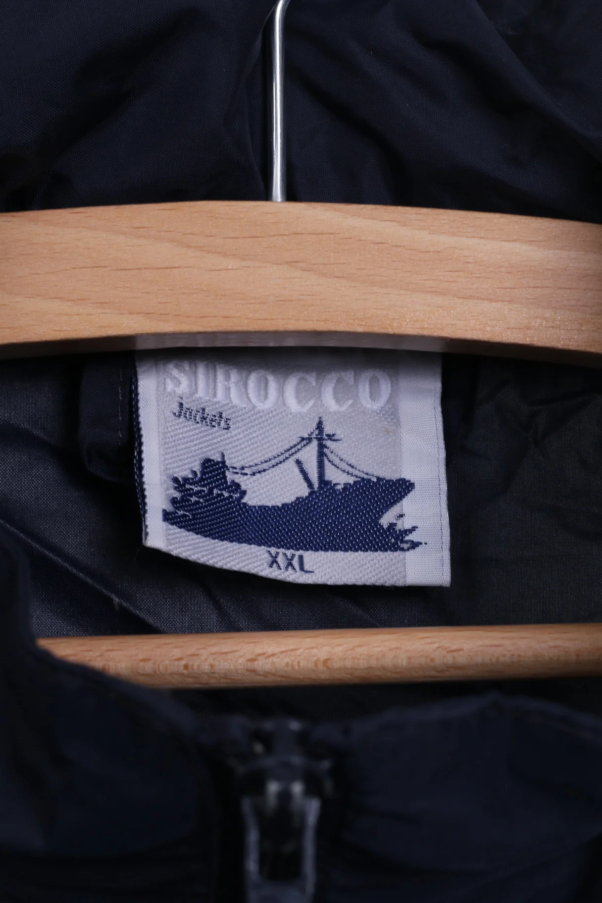 Sirocco Monacor Stage Line Mens 2XL Jacket Lightweight Nylon Waterproof Full Zipper Hidded Hooded - Image 4