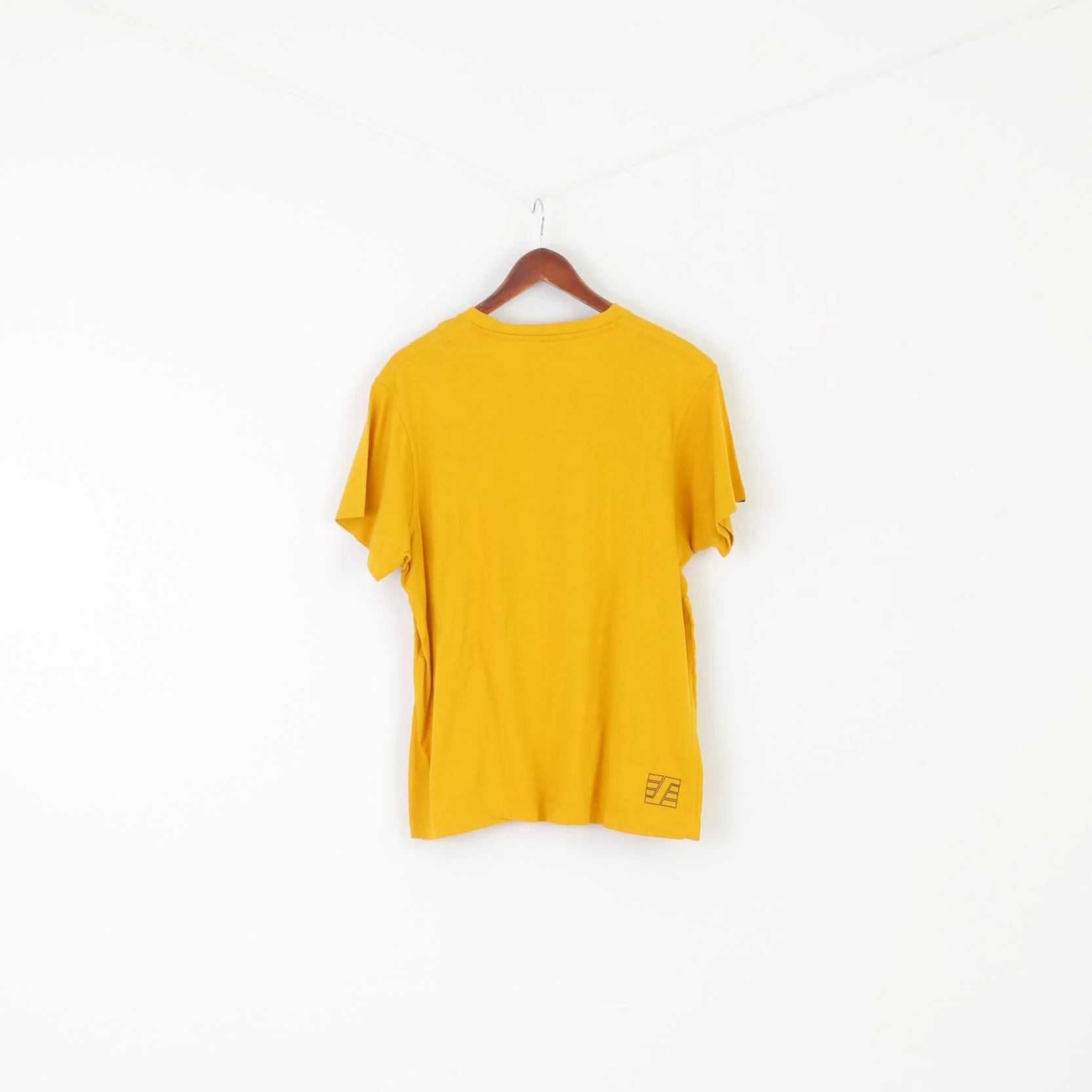 Snickers Workwear Men L Shirt Yellow Cotton Vintage Industrial Crew Neck Top - Image 5