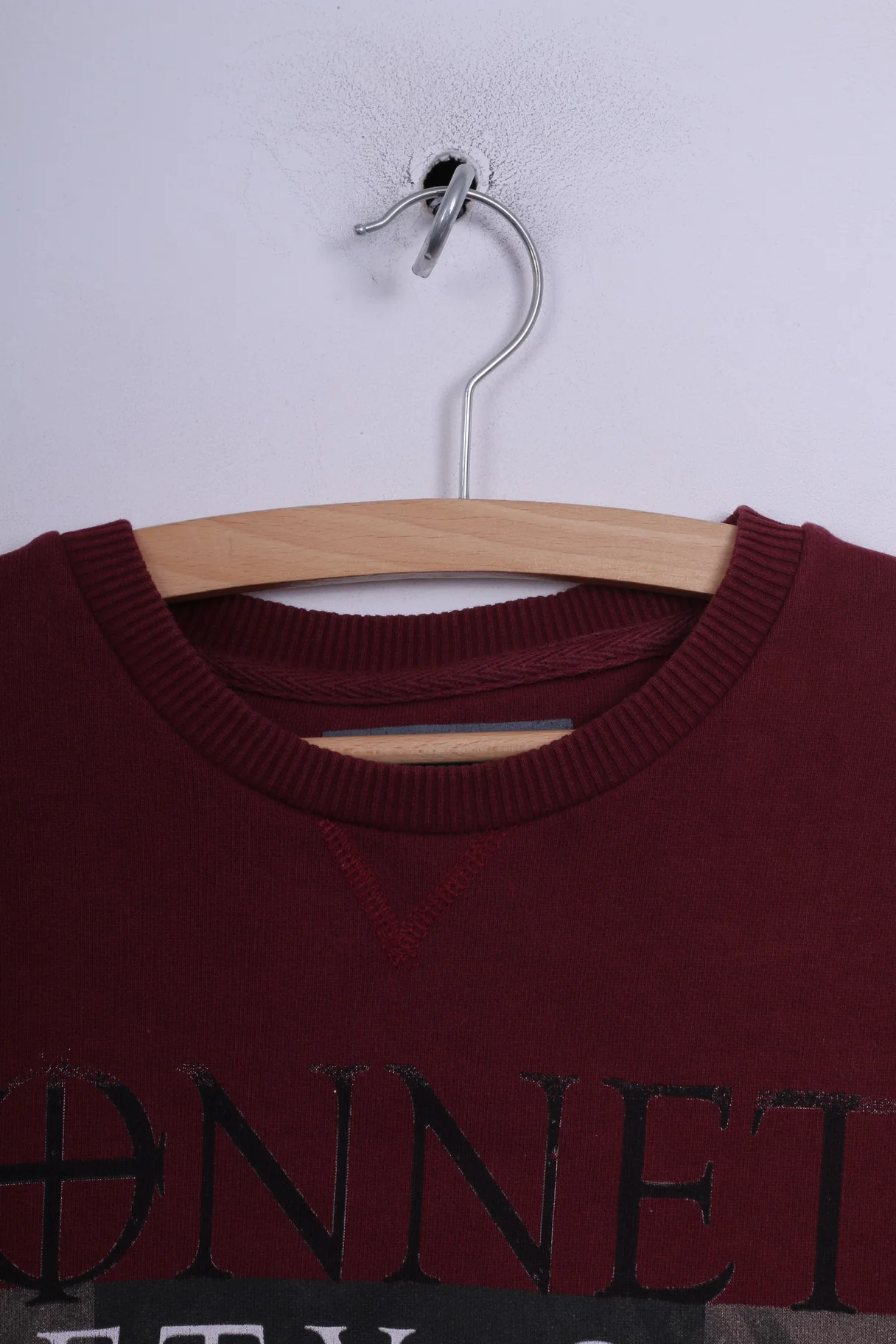 Sonneti Womens L Sweatshirt Jumper Cotton Maroon Graphic Jumper Crew Neck Fifty One - Image 2