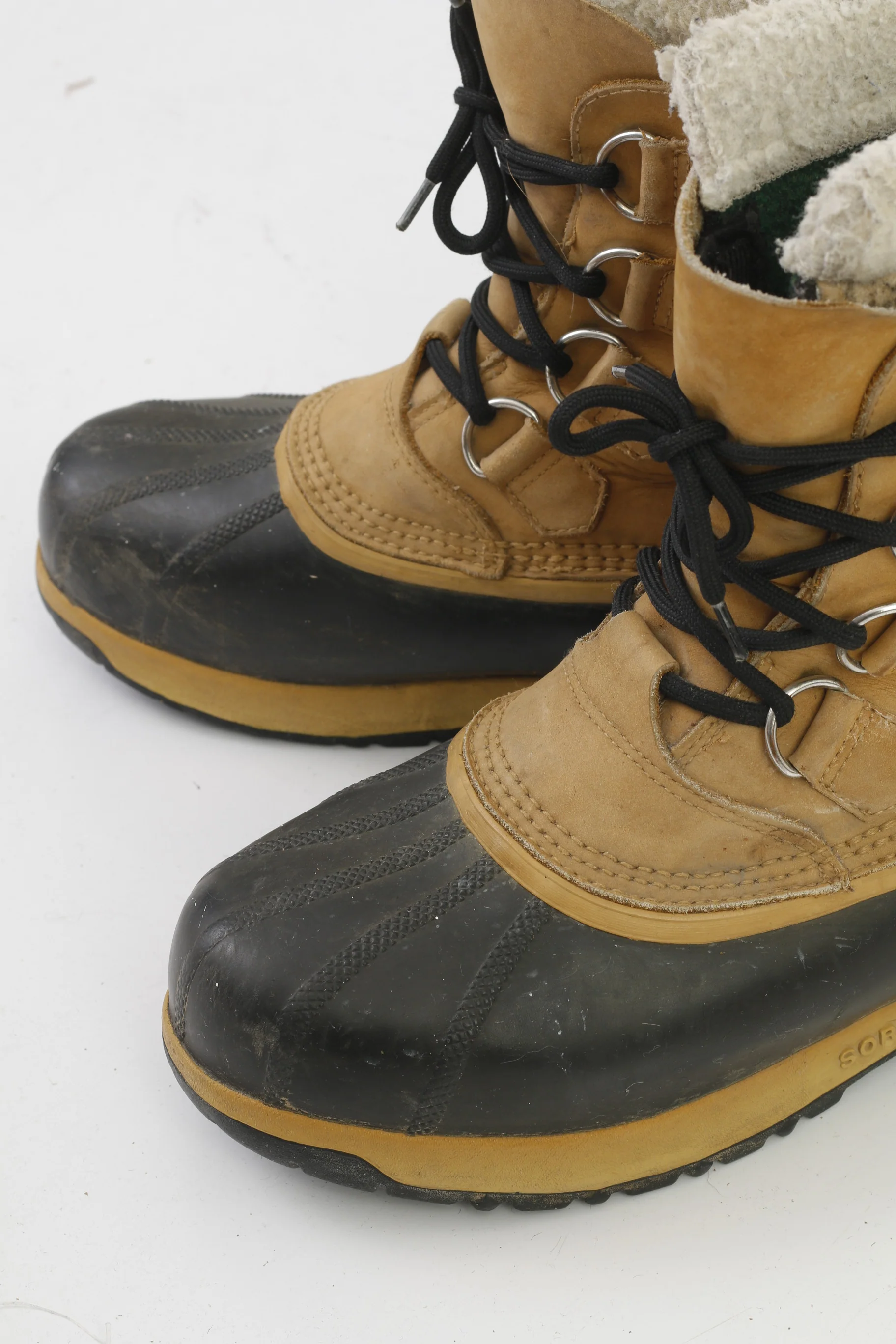 Sorel Men 8 39 Winter Boots Brown Waterproof Caribous Padded - Image 2