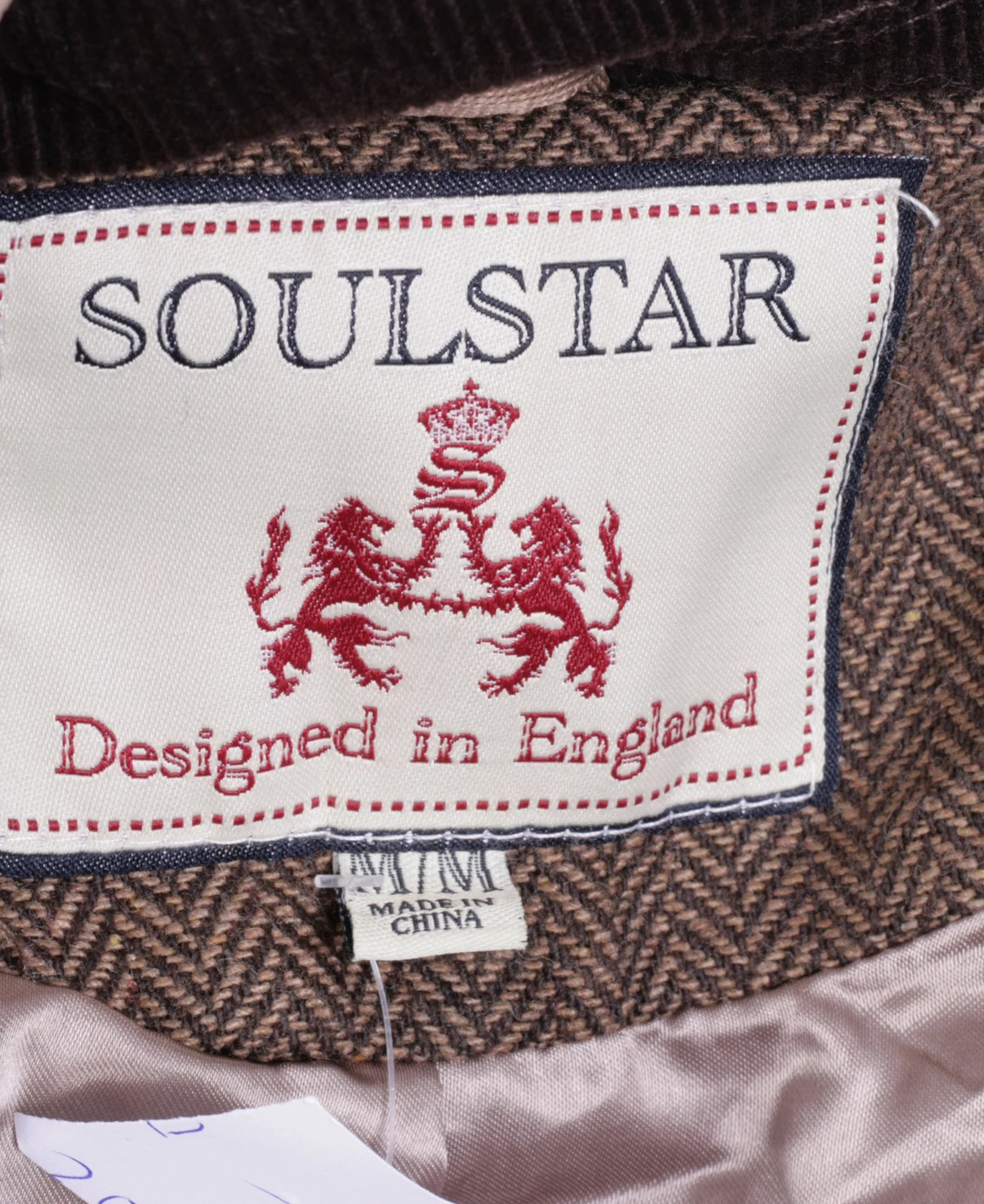 Soulstar Womens M Top Suit Brown England Buttons Down Collar - Image 5