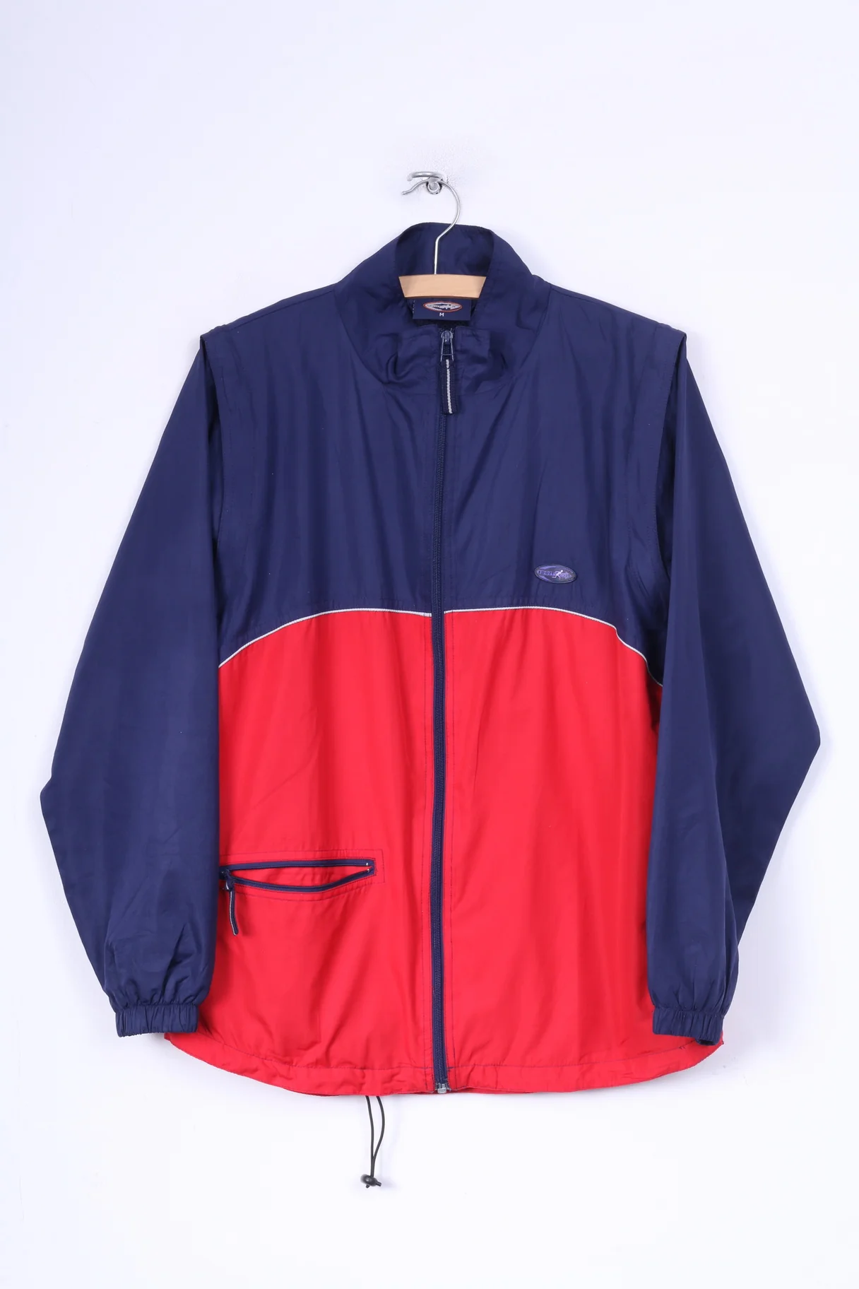 Sport It Mens M Jacket Lightweight Full Zipper Navy Sportswear Top