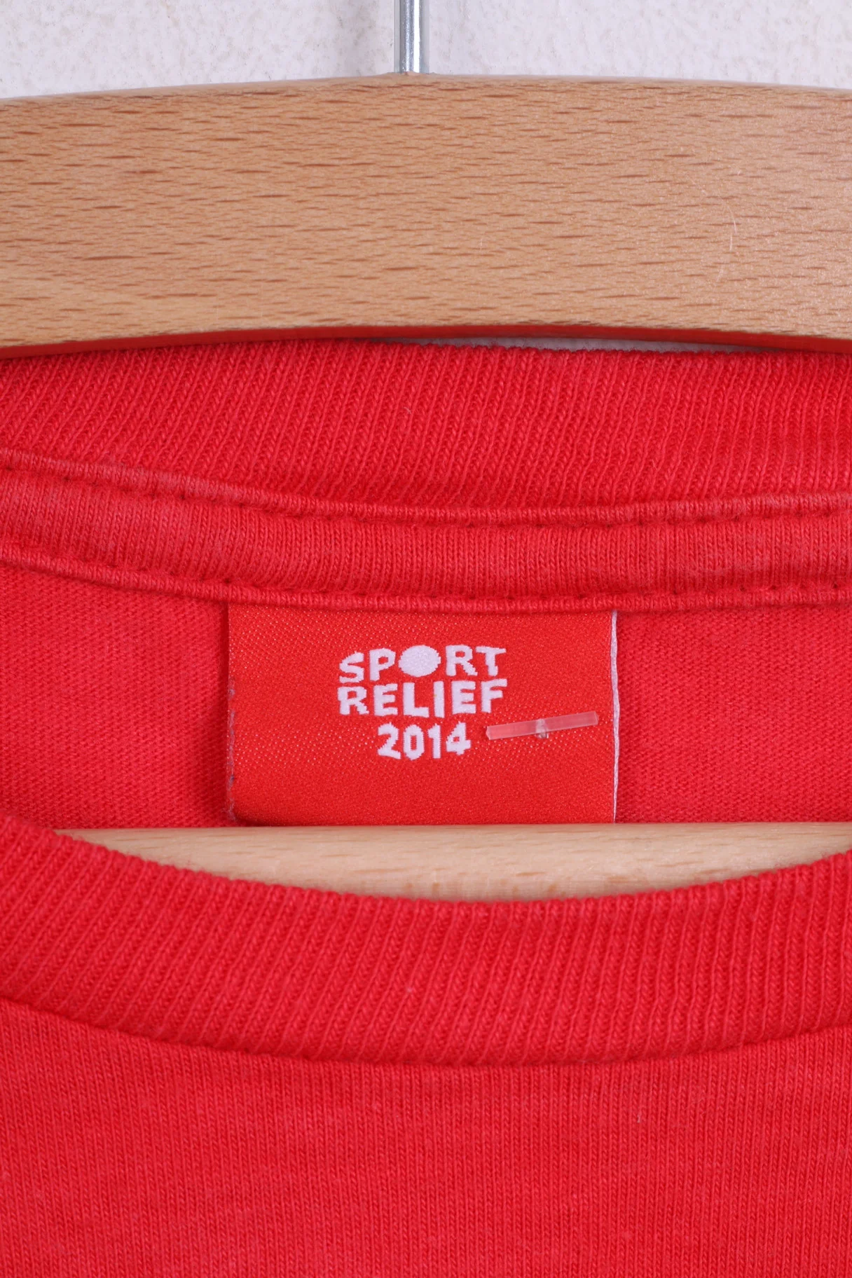 Sport Relief 2014 Womens XS T-Shirt Red Crew Neck Cotton Swim Run Cycle - Image 3