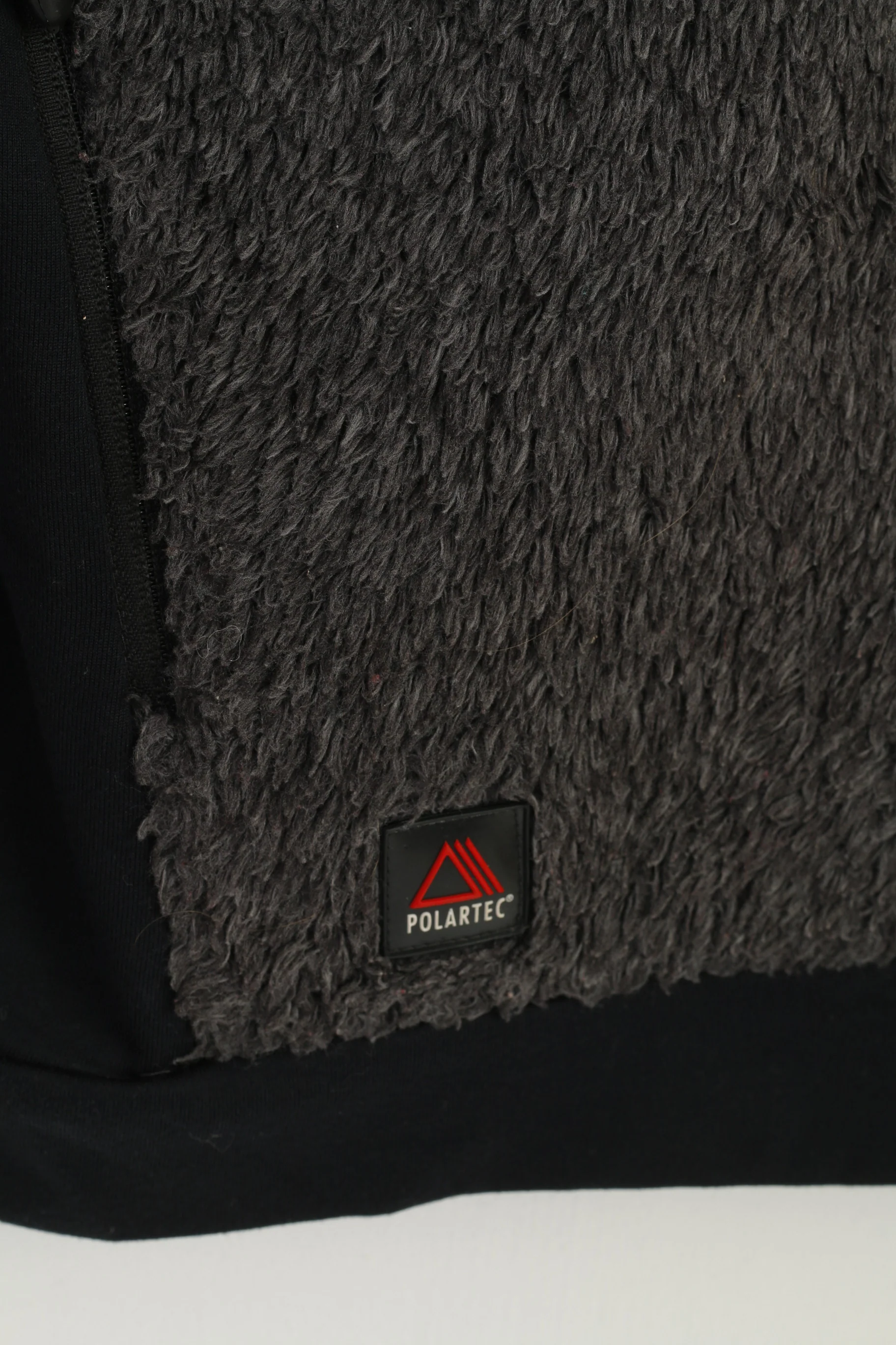 Sprayway Women 12 M Fleece Sweatshirt Grey Fluffy Full Zipper Padded Warm Vintage Top - Image 4