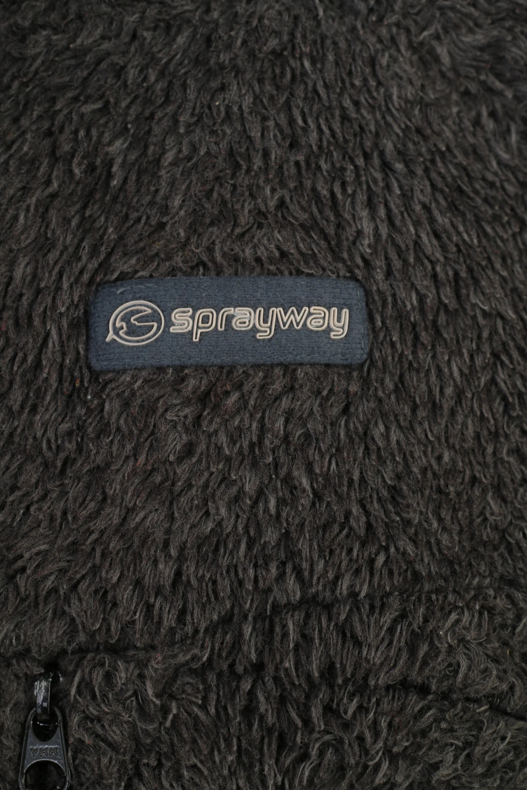 Sprayway Women 12 M Fleece Sweatshirt Grey Fluffy Full Zipper Padded Warm Vintage Top - Image 5