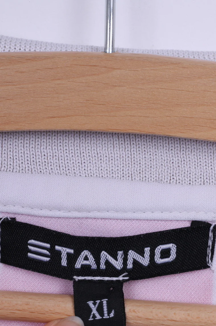 Stanno Mens XL Polo V-Neck Shirt White Sport Long Sleeve - Image 4