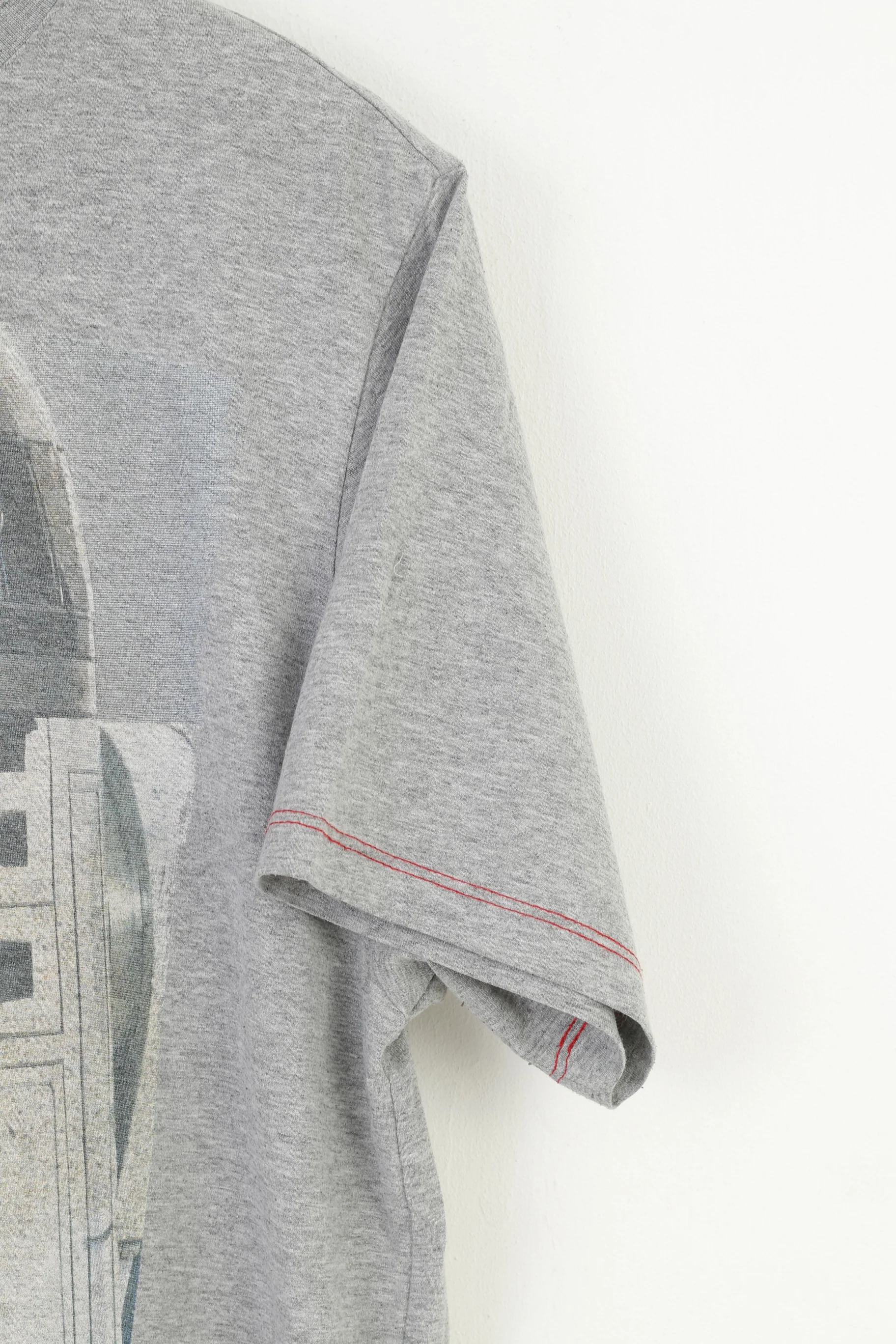 Star Wars Men L T-Shirt Grey  Graphic Crew Neck Short Sleeve Vintage Top - Image 3